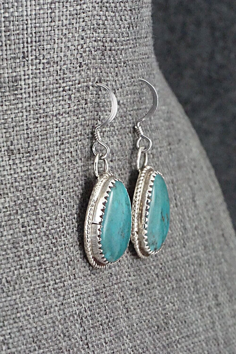 Turquoise & Sterling Silver Earrings - Ernest Hawthorne
