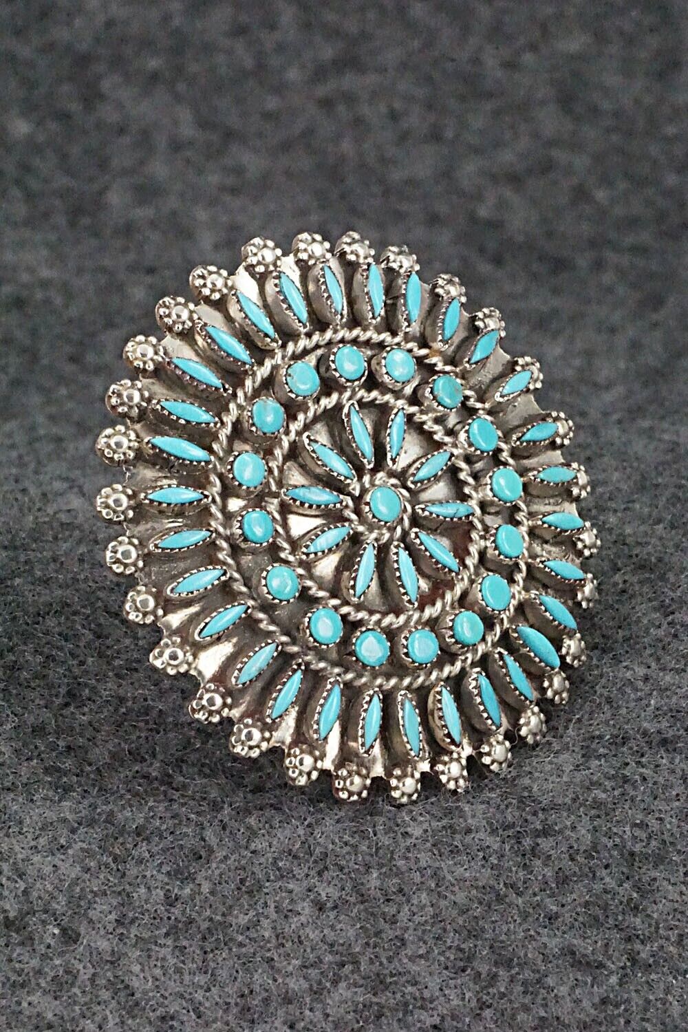 Turquoise & Sterling Silver Ring - Merlinda Chavez - Size 10