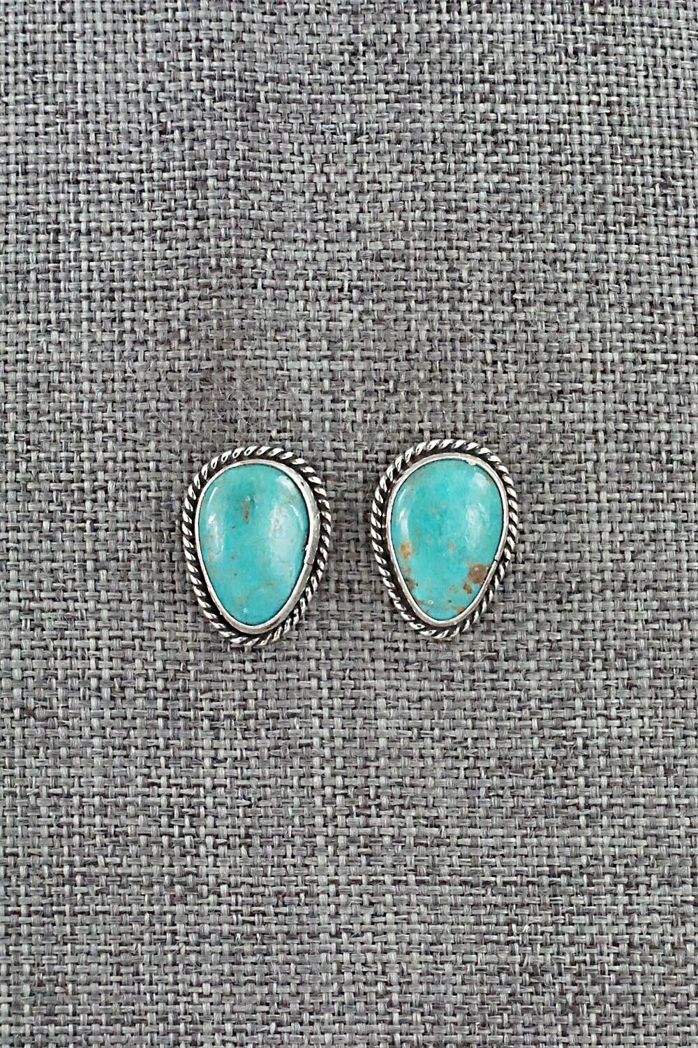 Turquoise & Sterling Silver Earrings - Marco Begaye