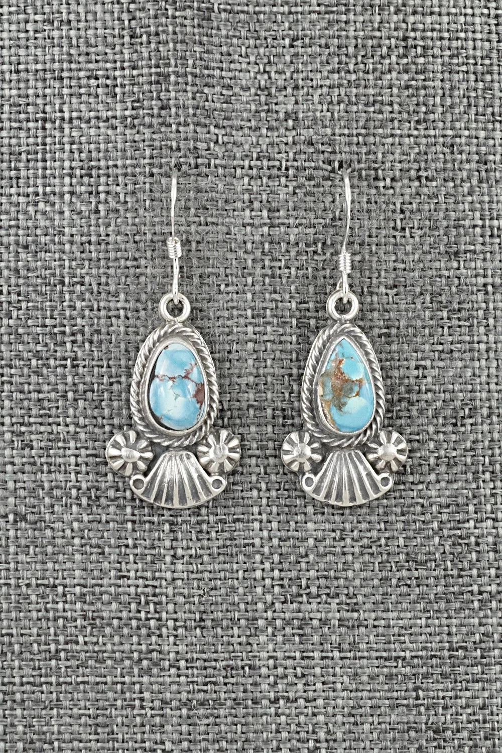 Turquoise & Sterling Silver Earrings - Verley Betone