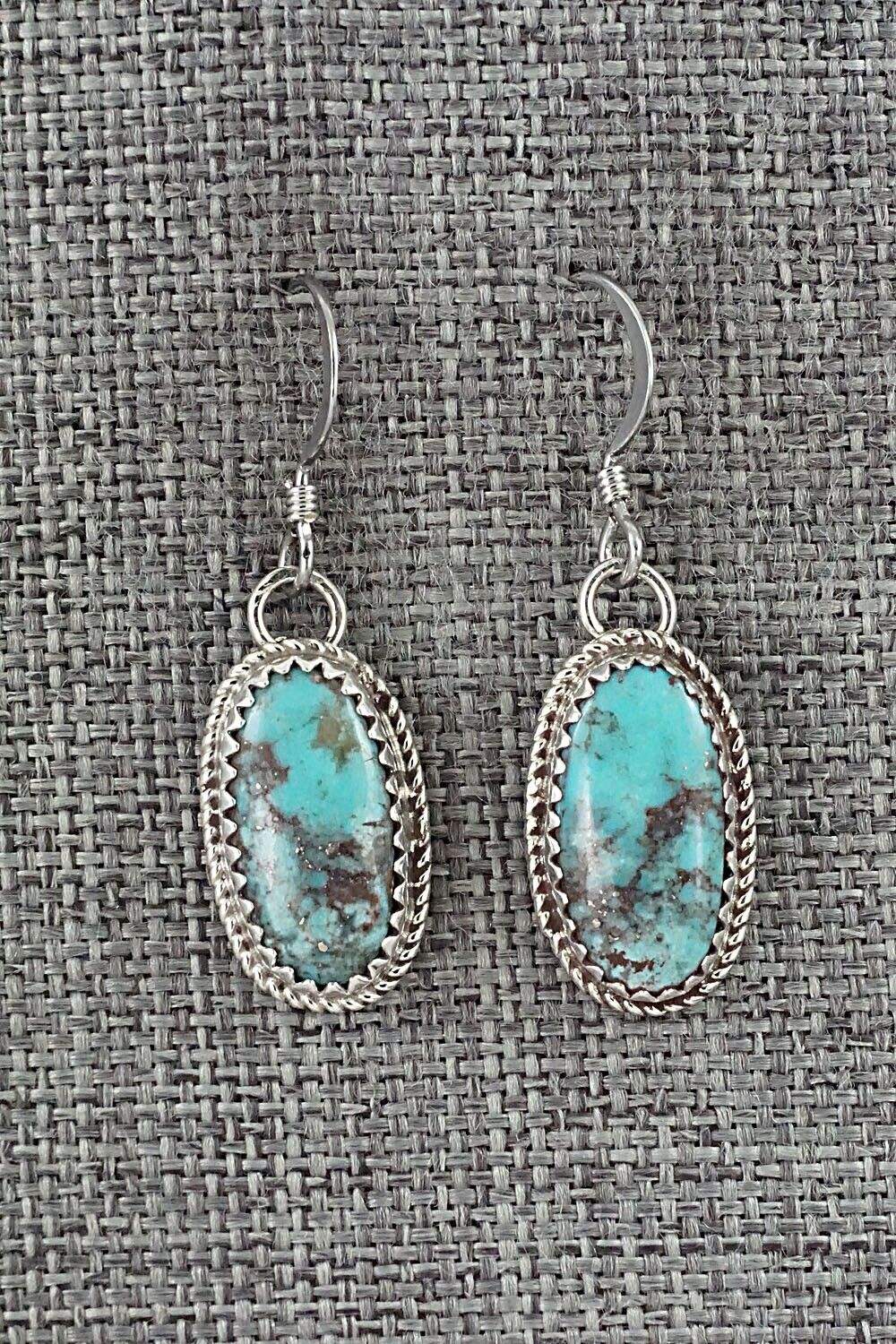 Turquoise & Sterling Silver Earrings - Ernest Hawthorne