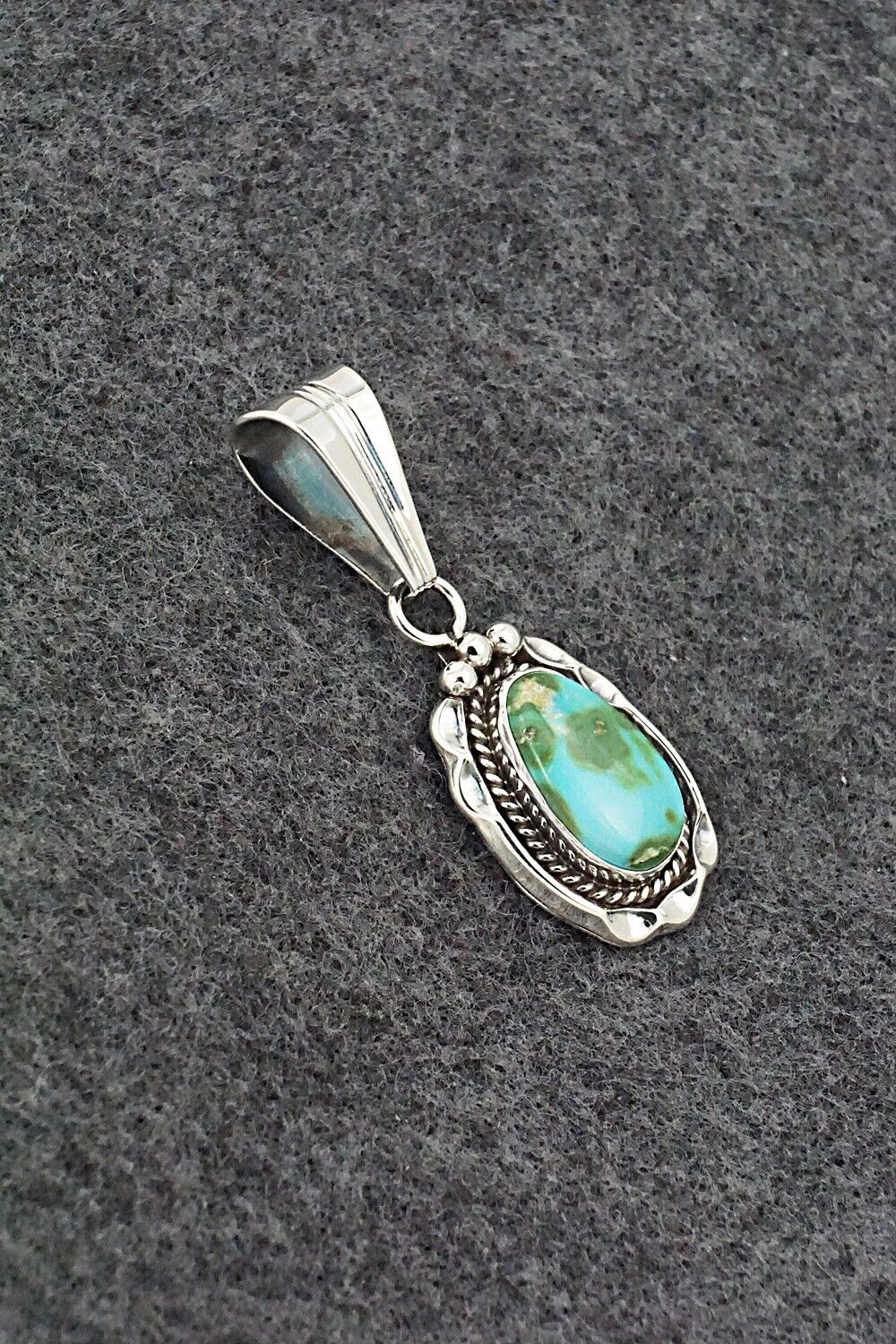 Turquoise & Sterling Silver Pendant - Samuel Yellowhair