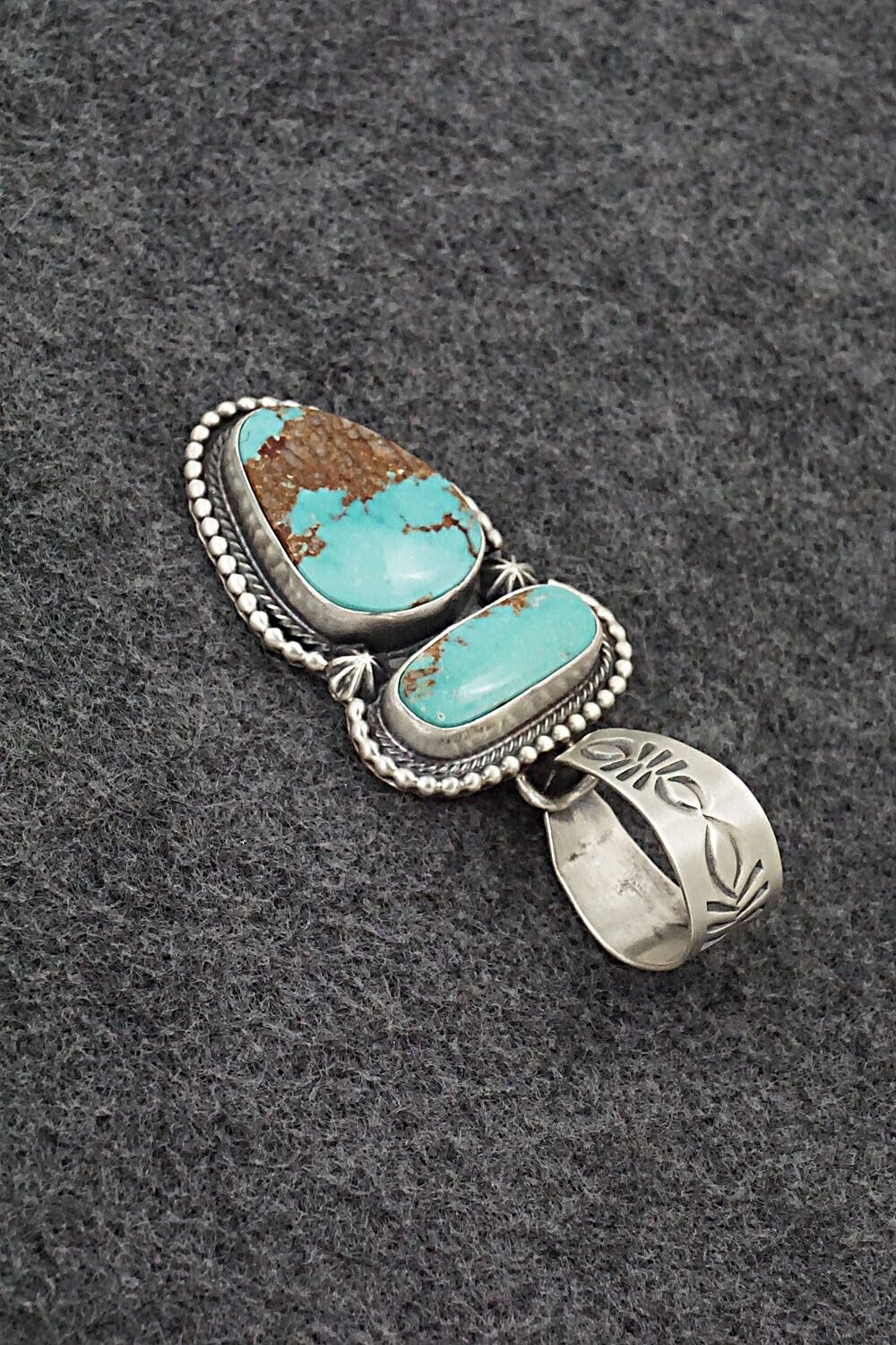 Turquoise & Sterling Silver Pendant - Darrin Livingston