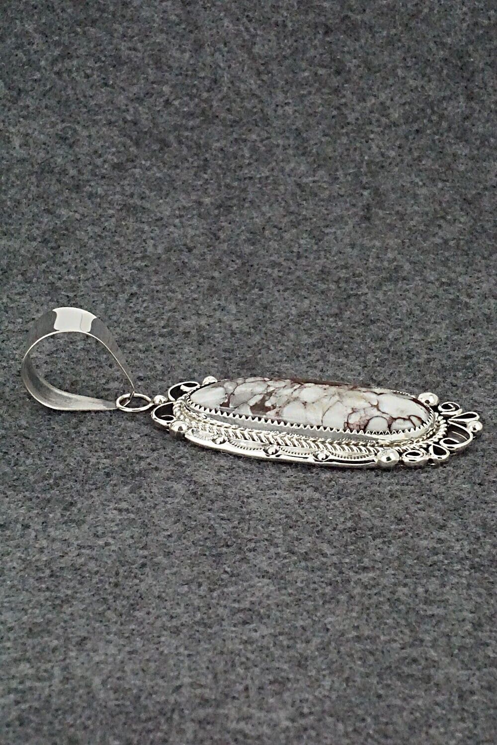 Wild Horse and Sterling Silver Pendant - Leslie Nez