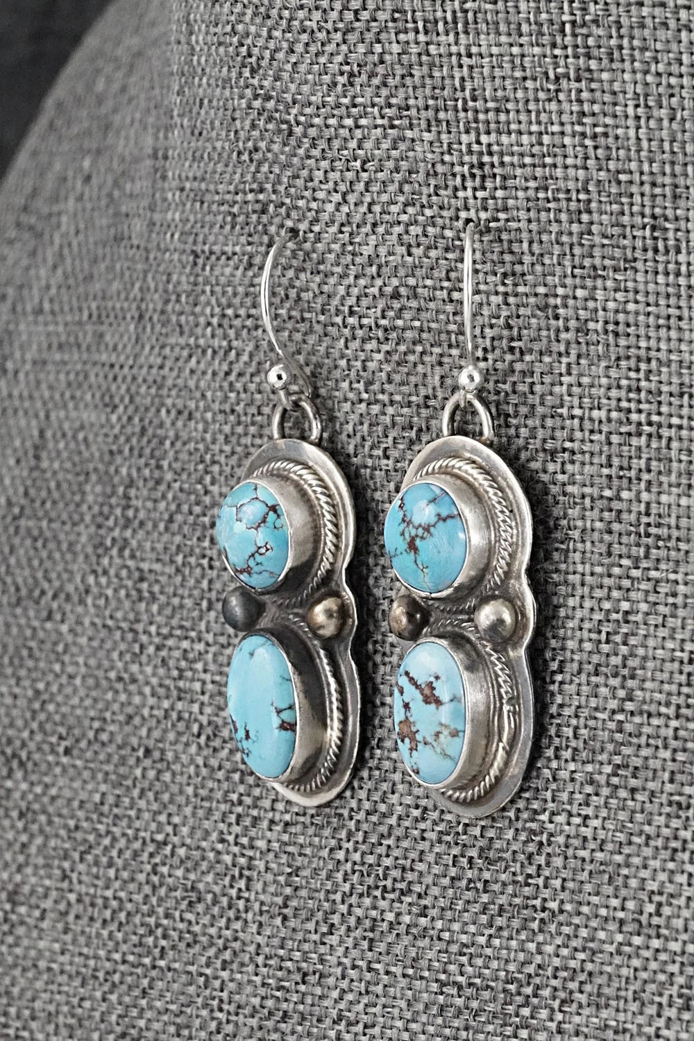 Turquoise & Sterling Silver Necklace and Earrings Set - Kathleen Livingston