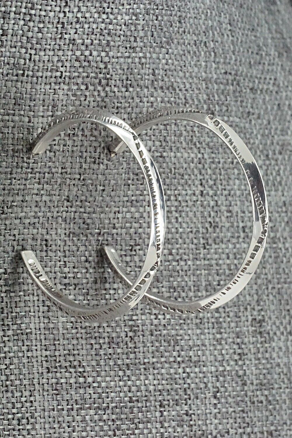 Sterling Silver Hoop Earrings - Elaine Tahe