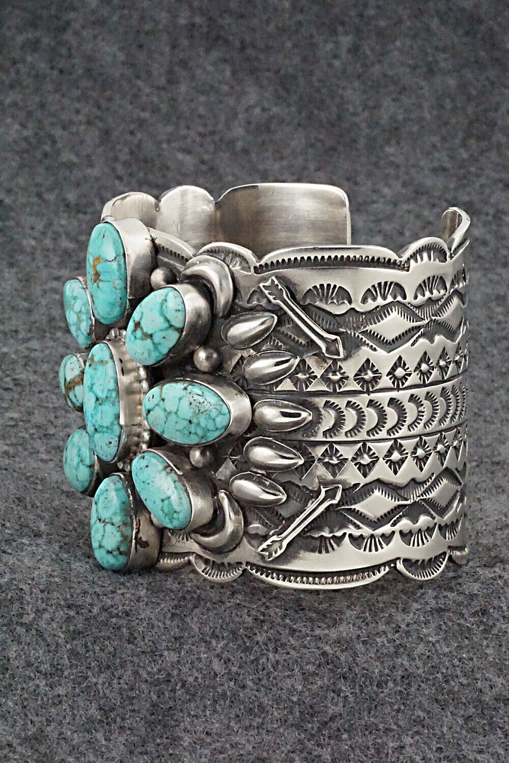 Turquoise & Sterling Silver Bracelet - Matilda Jon