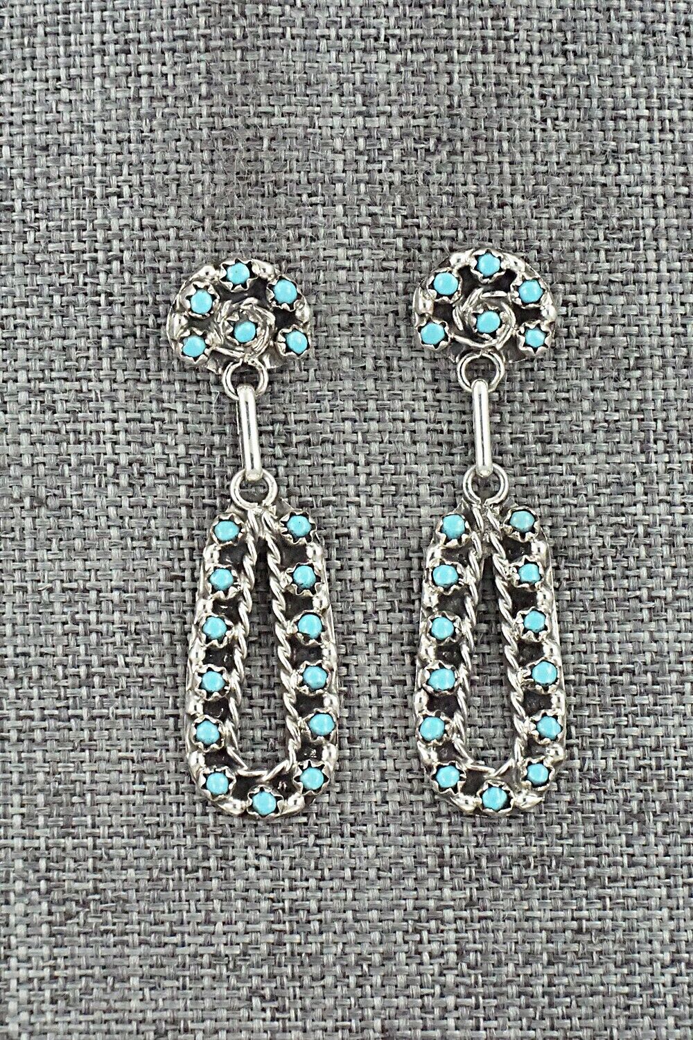 Turquoise & Sterling Silver Earrings - Randy Hooee