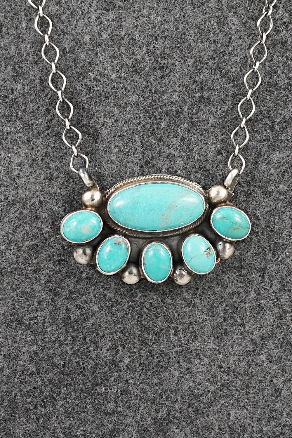 Turquoise & Sterling Silver Necklace - Kathleen Livingston