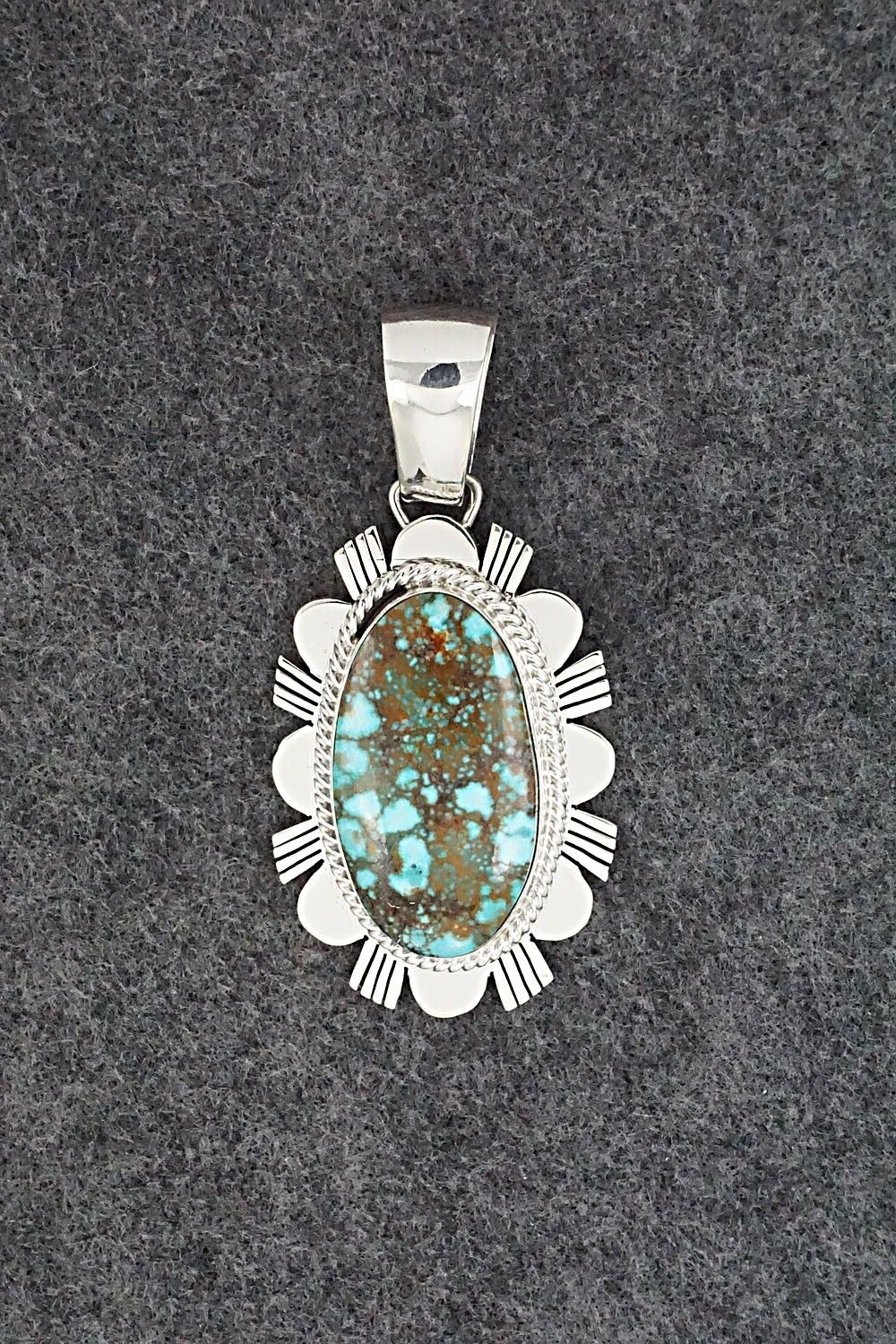 Turquoise & Sterling Silver Pendant - Paul Livingston