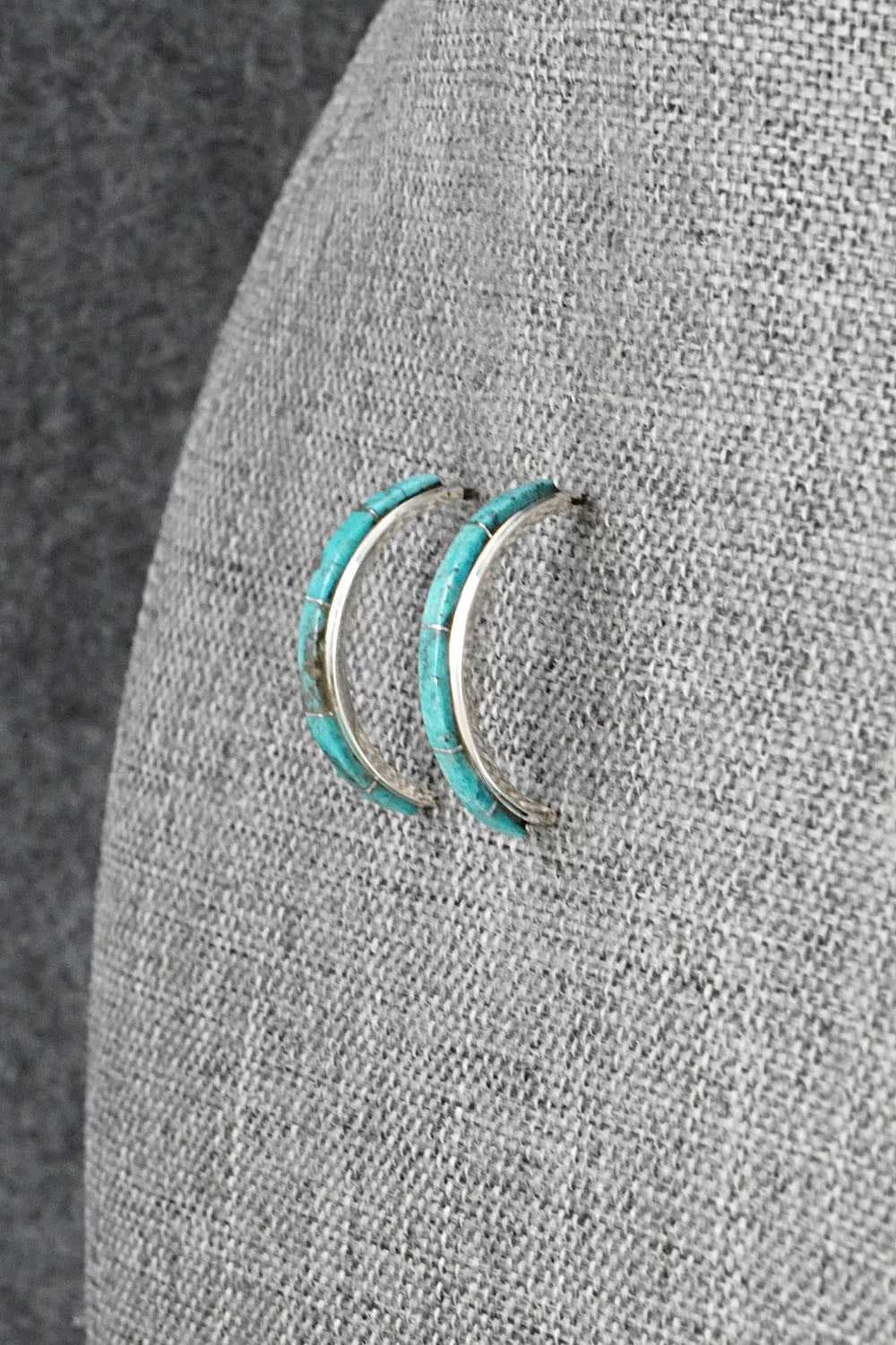Turquoise & Sterling Silver Earrings - Gloria Waatsa