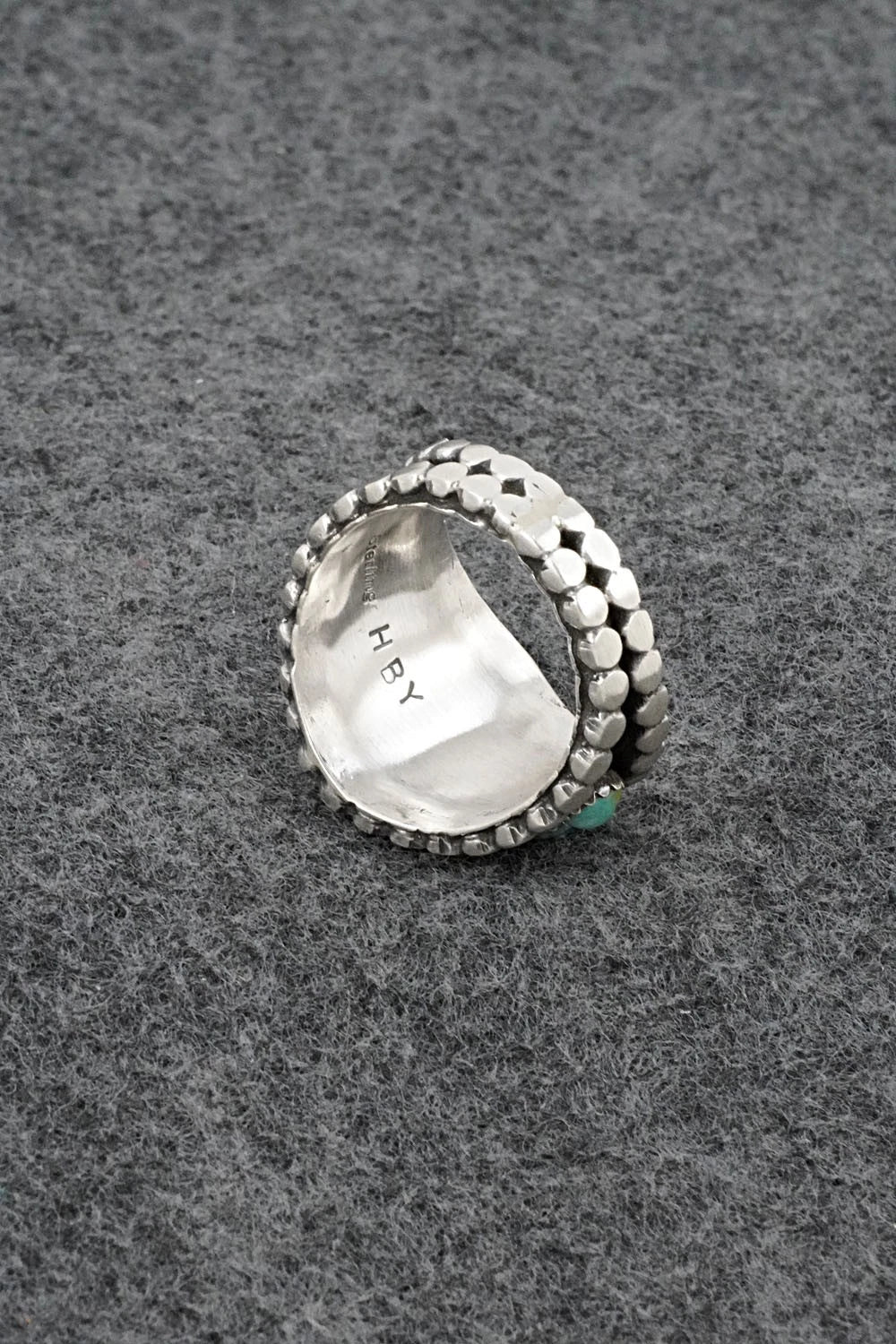 Turquoise & Sterling Silver Ring - Harry B. Yazzie - Size 10
