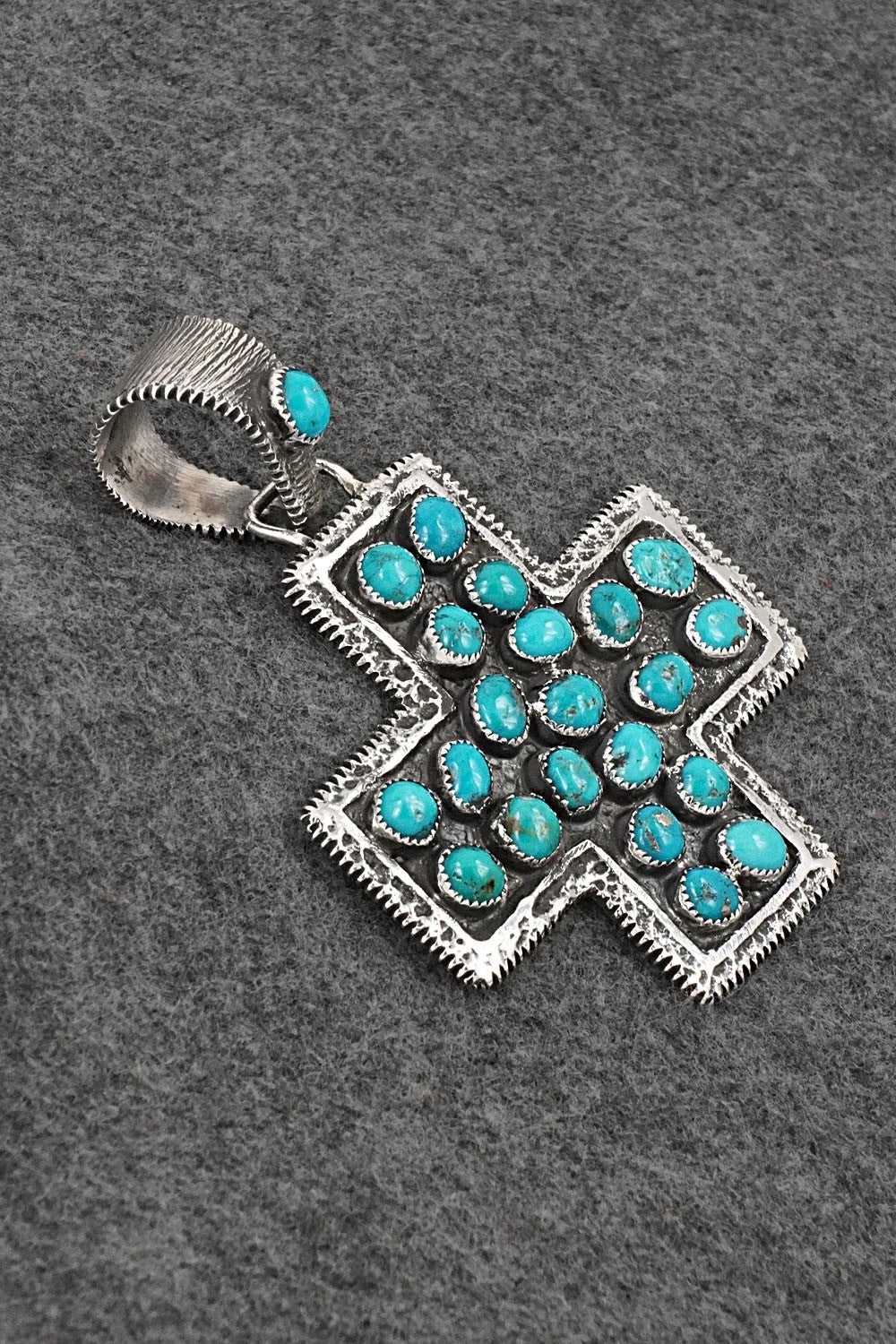 Turquoise & Sterling Silver Pendant - Delbert Arviso