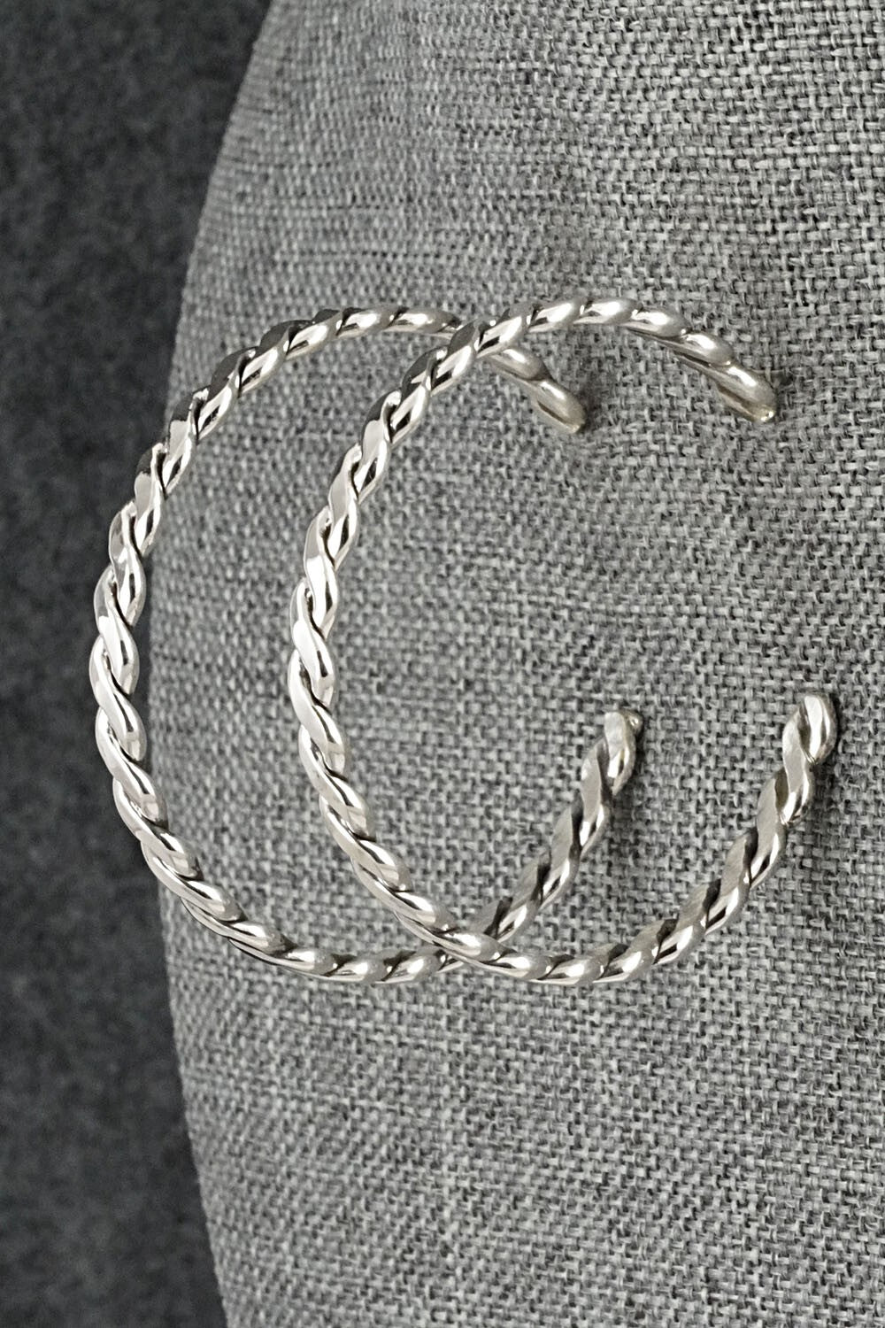 Sterling Silver Hoop Earrings - Elaine Tahe