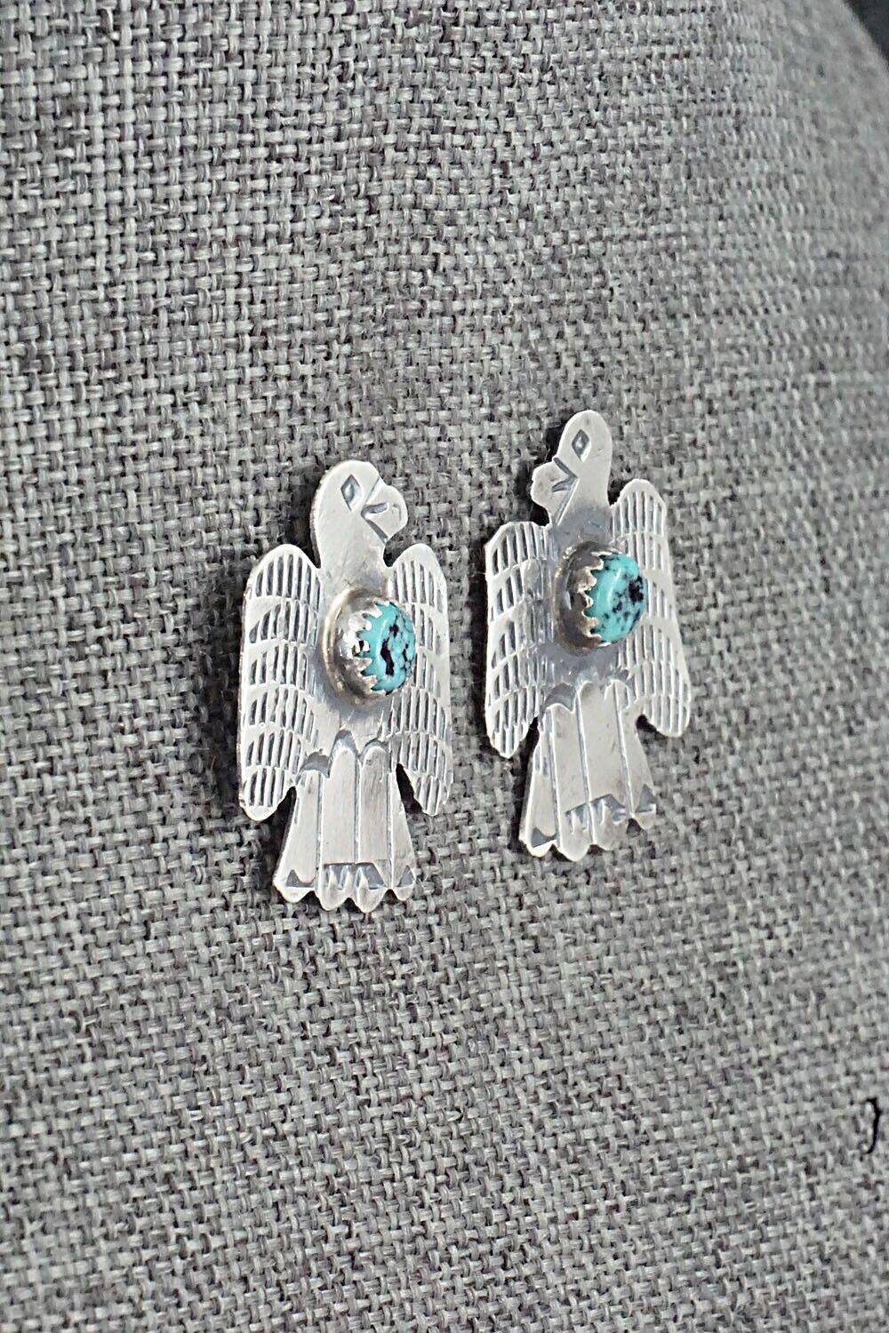 Turquoise & Sterling Silver Earrings - Gabrielle Yazzie