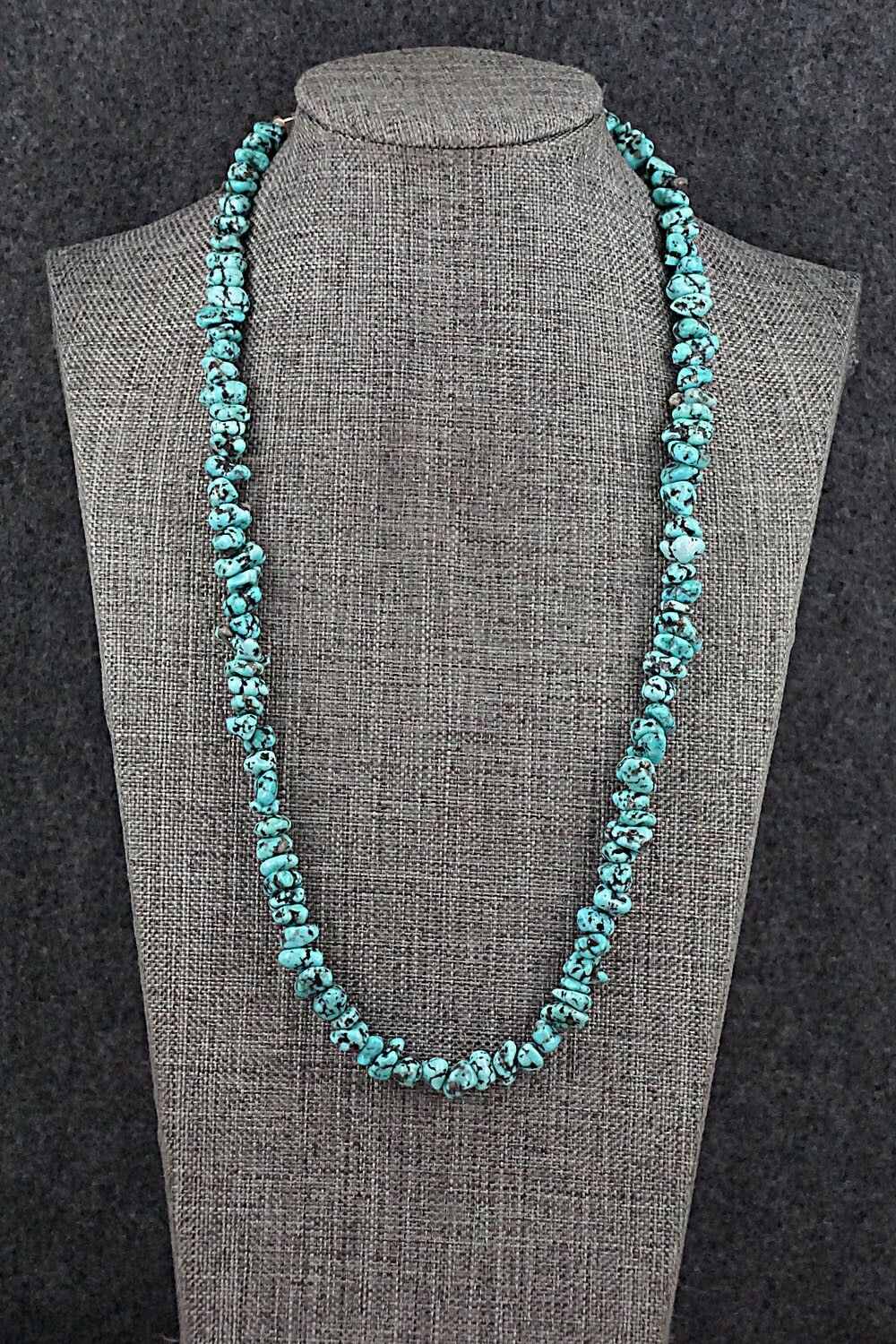 Turquoise & Sterling Silver Necklace 21" - Louise Joe