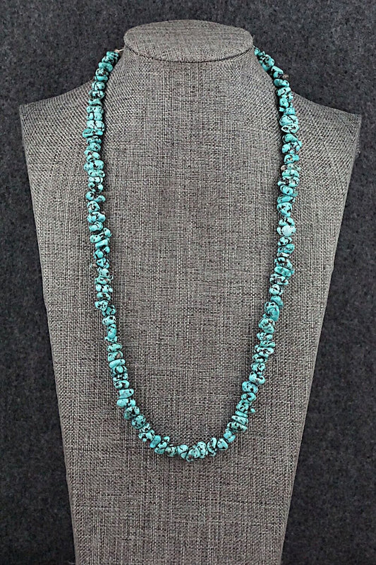 Turquoise & Sterling Silver Necklace 21" - Louise Joe