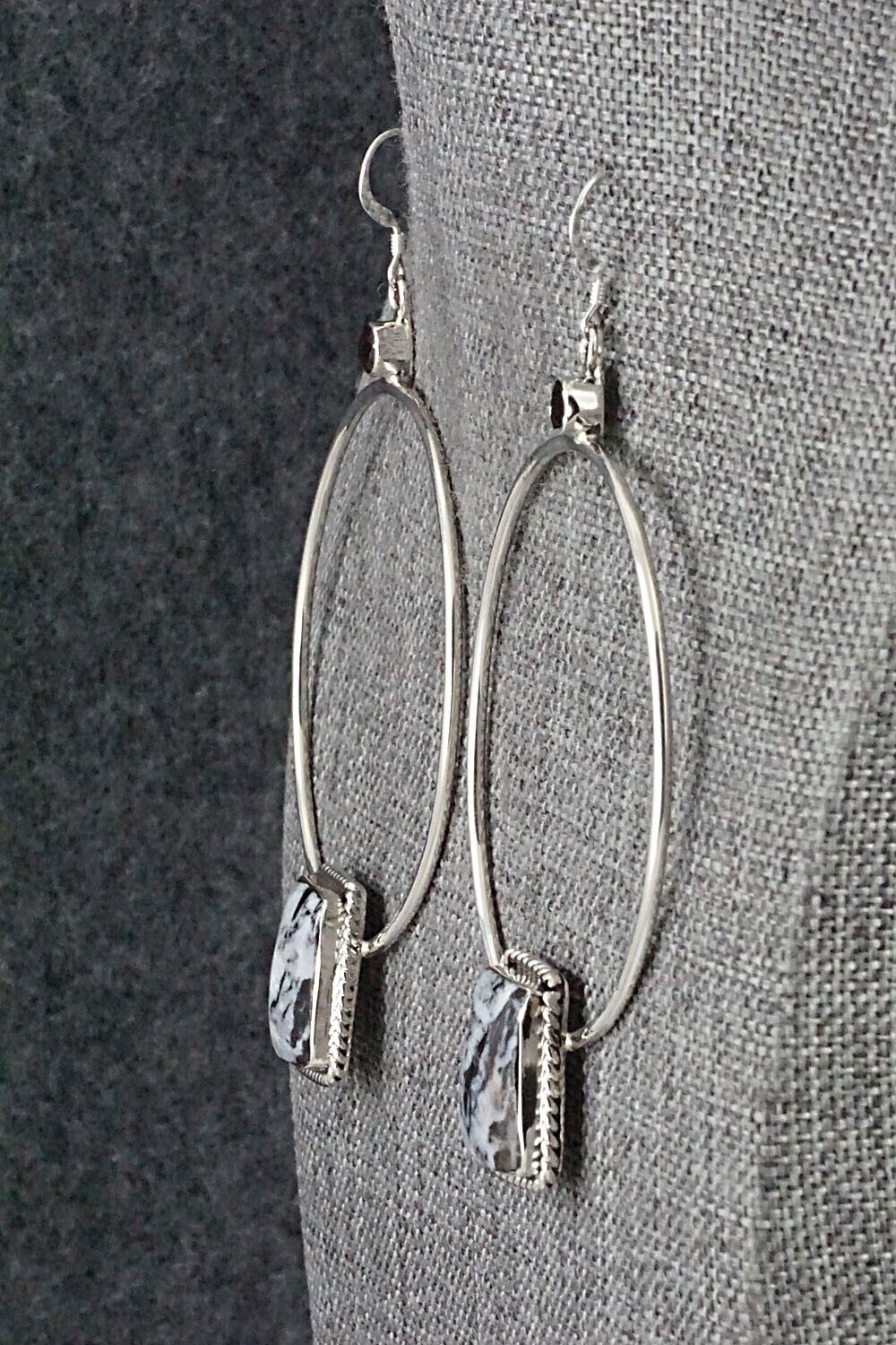White Buffalo & Sterling Silver Earrings - Lucinda Sardo