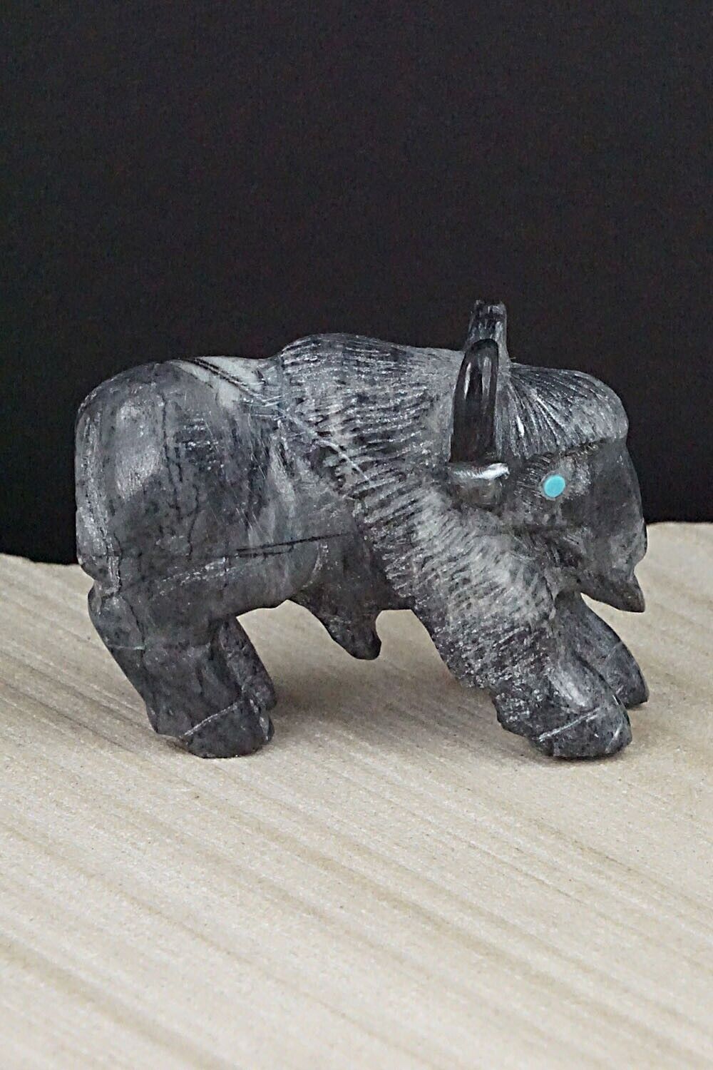 Buffalo Zuni Fetish Carving - Derrick Kaamasee