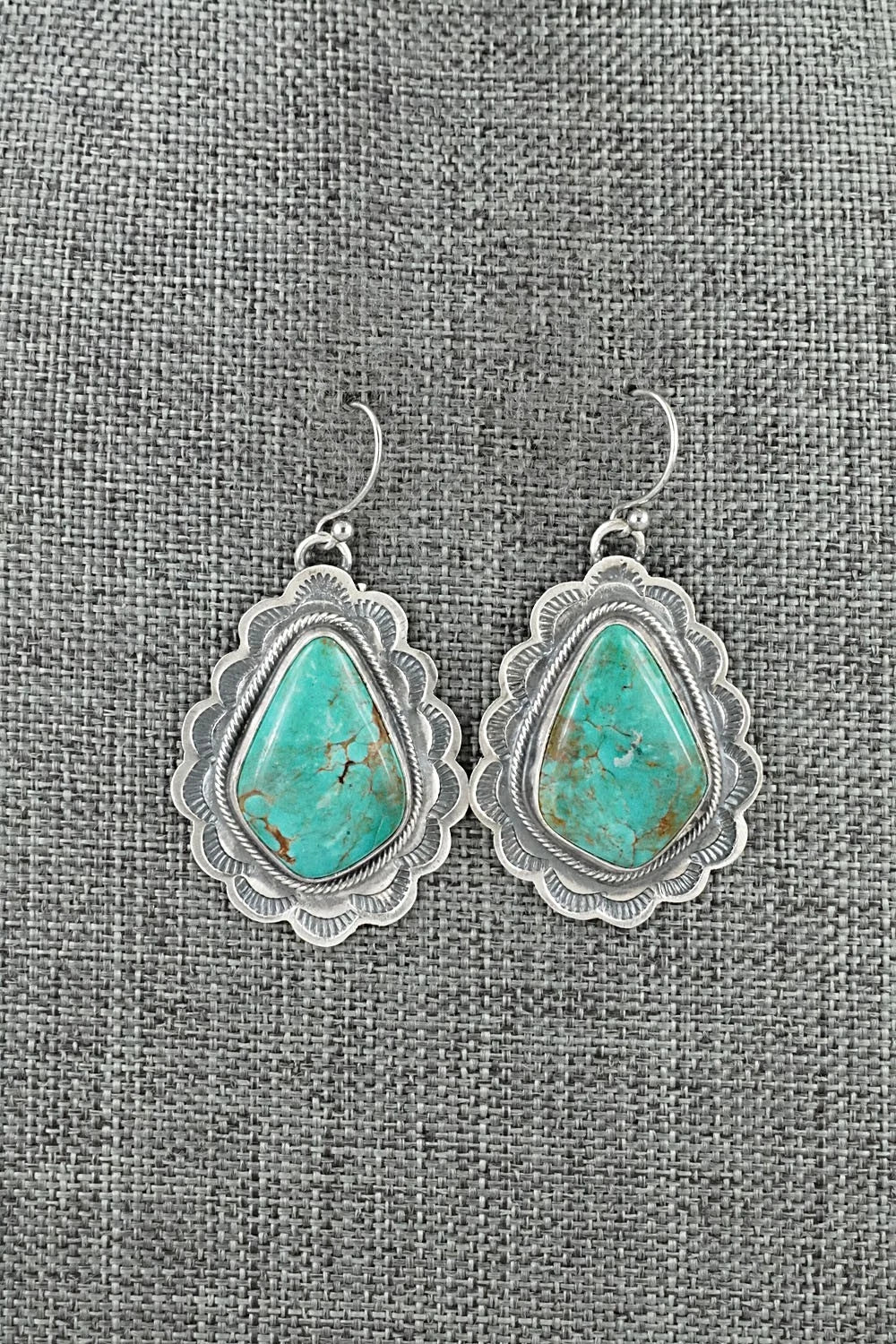 Turquoise & Sterling Silver Earrings - Bobby Johnson