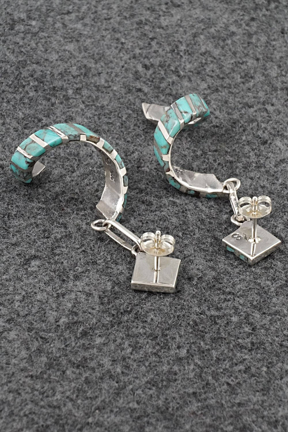 Turquoise & Sterling Silver Earrings - Shawn Sheyka