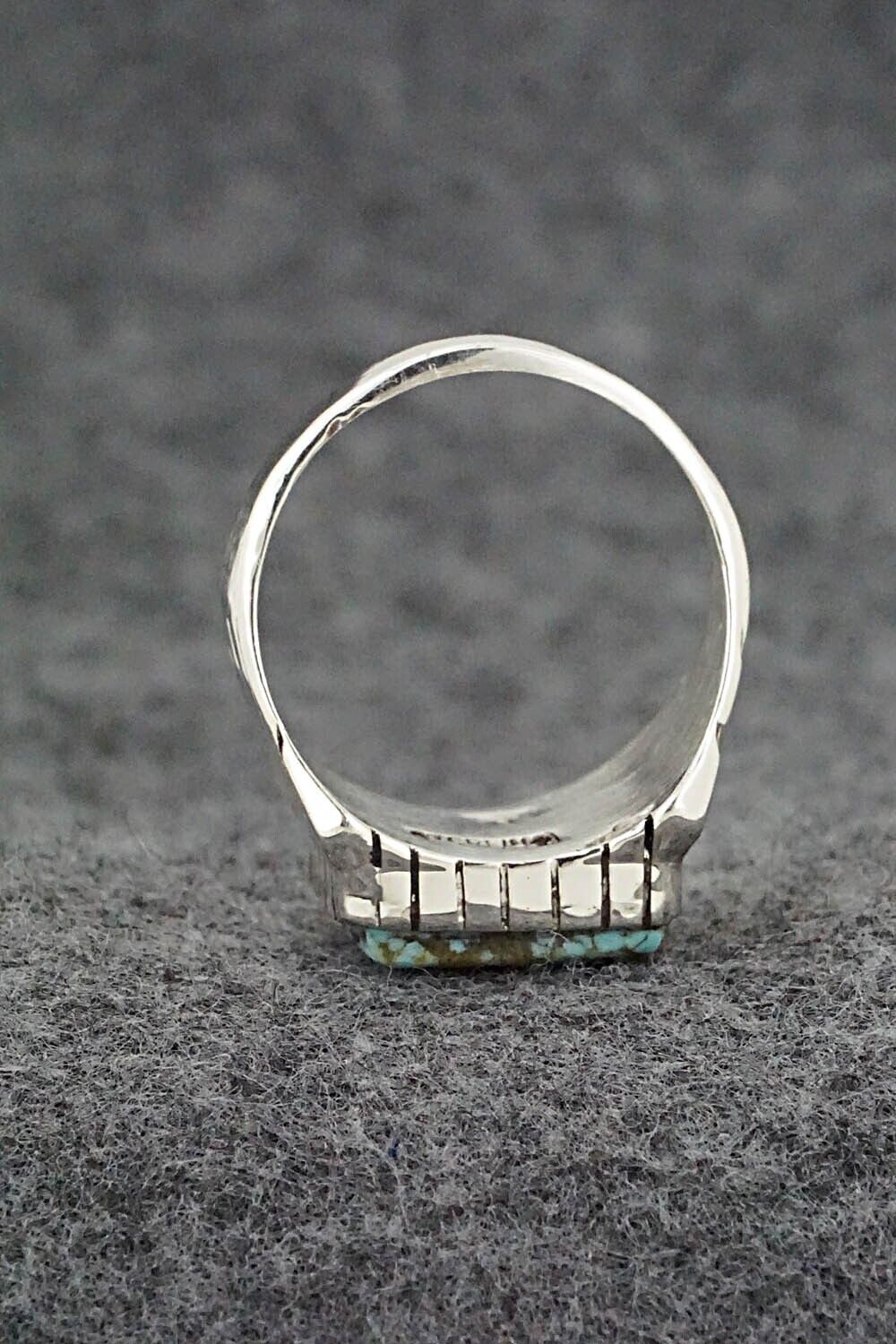 Turquoise & Sterling Silver Ring - Trevor Jack - Size 12