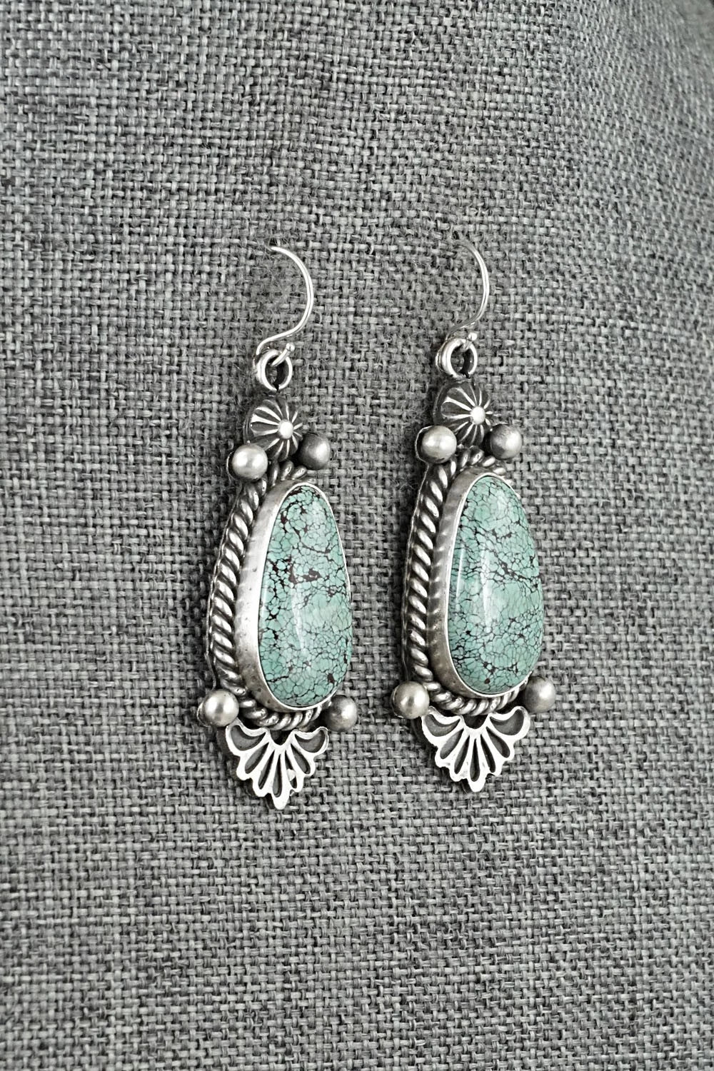 Turquoise & Sterling Silver Earrings - Michael Calladitto