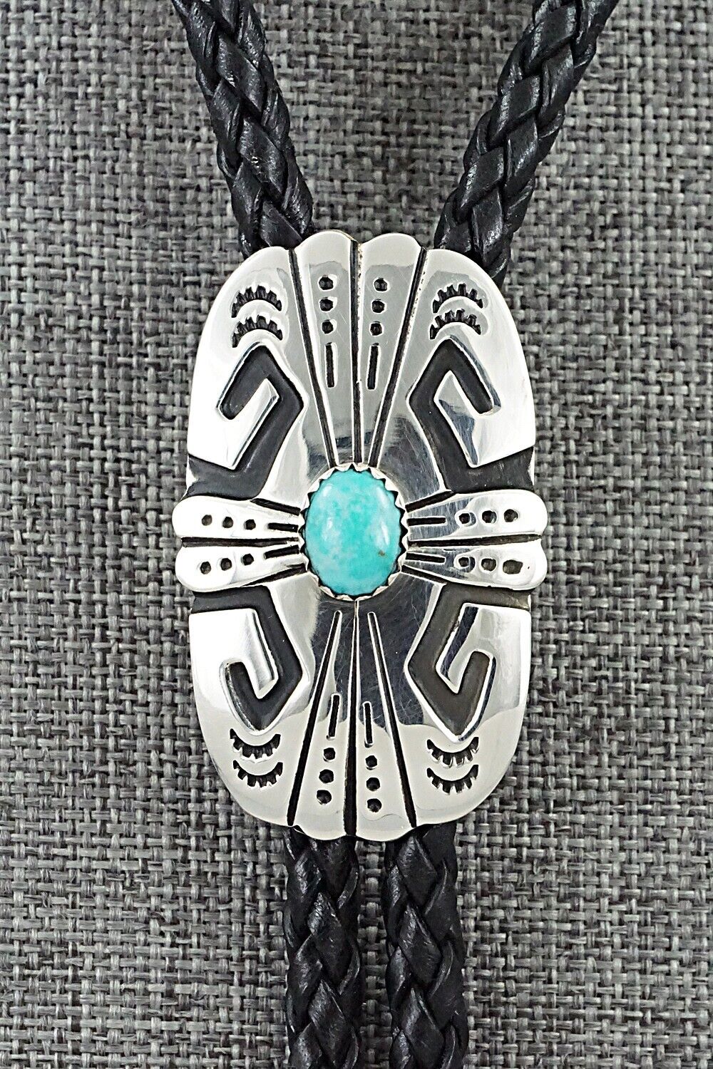 Turquoise & Sterling Silver Bolo Tie - Rosita Singer