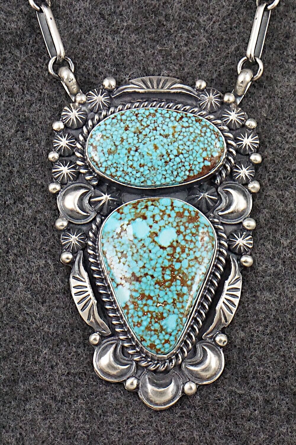 Turquoise & Sterling Silver Necklace - Raymond Delgarito