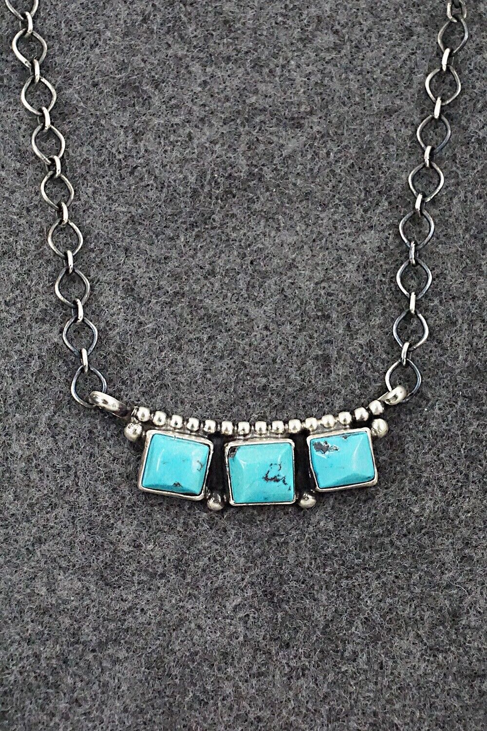 Turquoise & Sterling Silver Necklace - Darrin Livingston