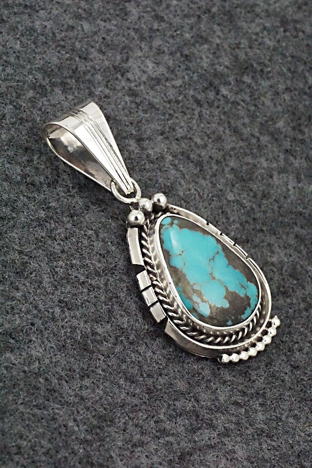 Turquoise & Sterling Silver Pendant - Samuel Yellowhair