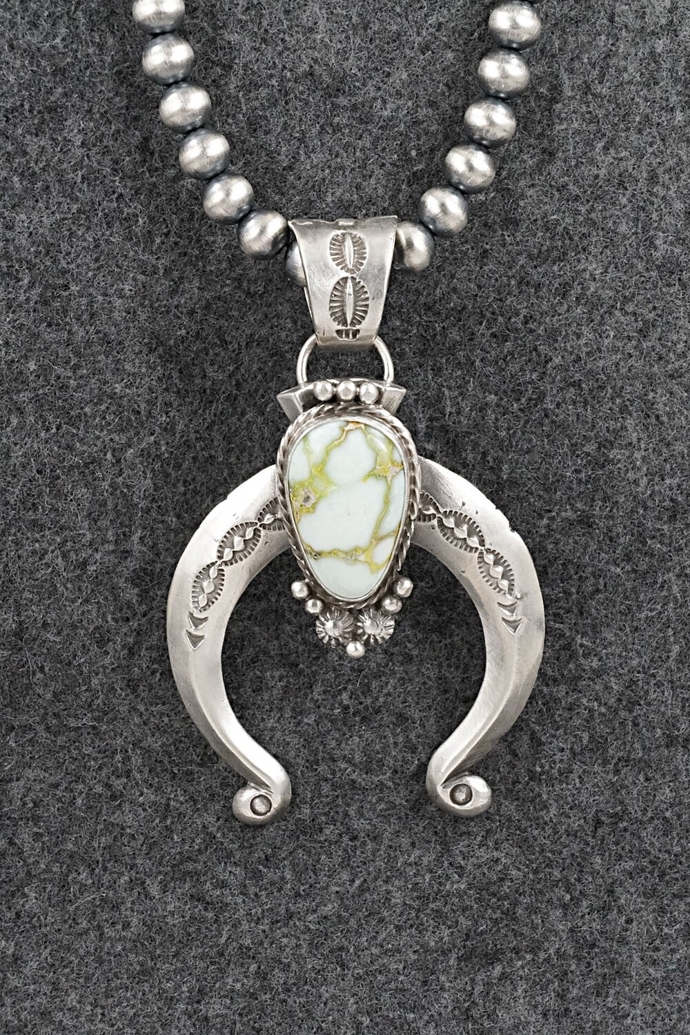 Variscite & Sterling Silver Necklace - Samuel Yellowhair