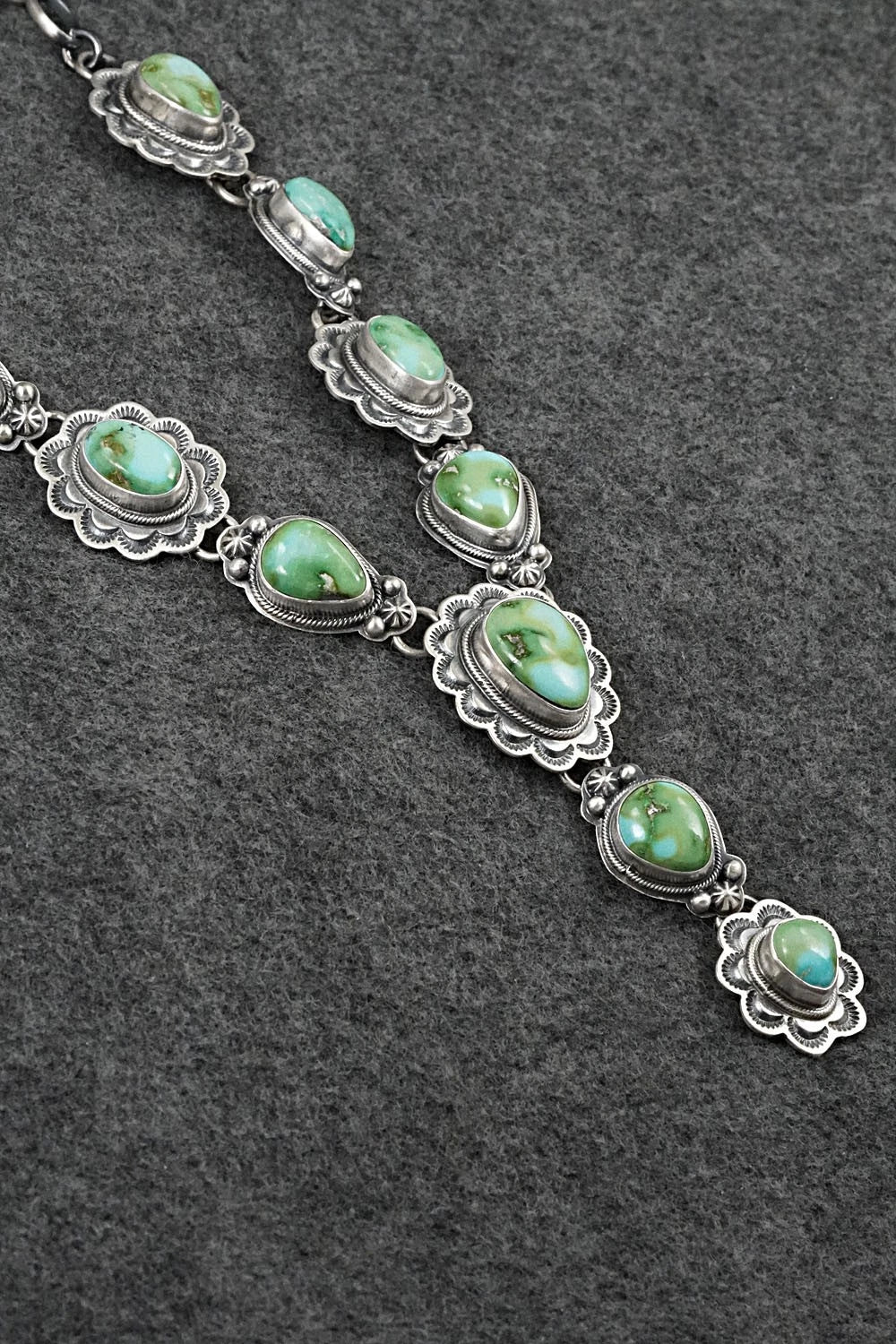 Turquoise & Sterling Silver Necklace and Earrings Set - Randy Boyd