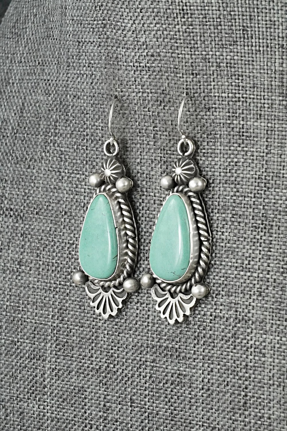 Turquoise & Sterling Silver Earrings - Michael Calladitto