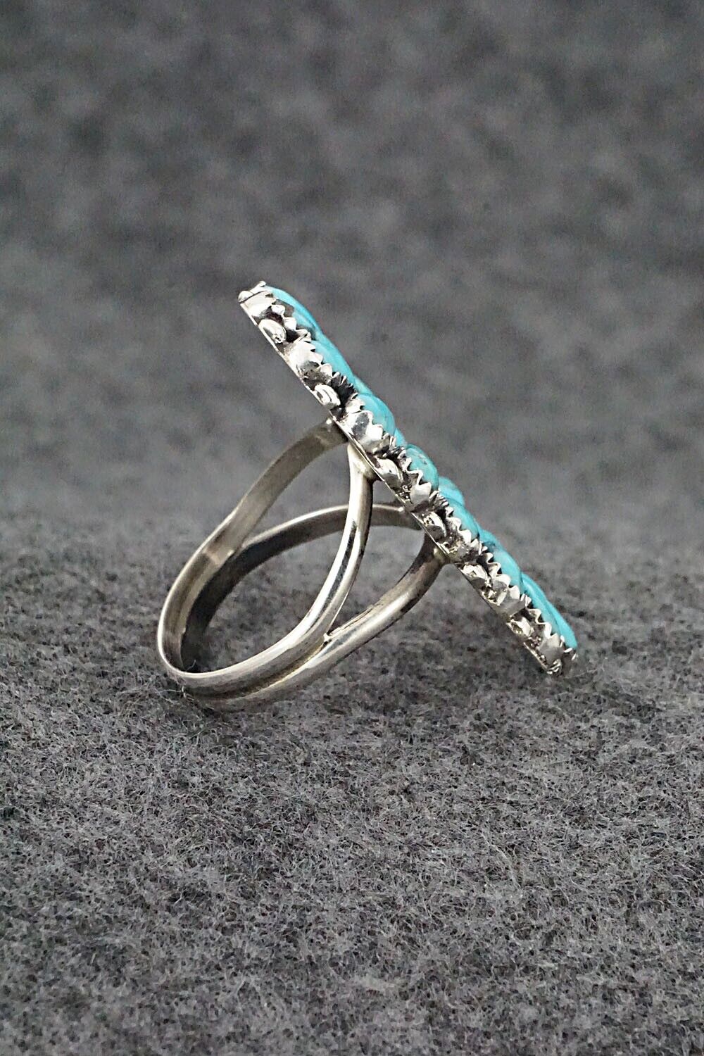Turquoise & Sterling Silver Ring - Zeita Begay - Size 8.25
