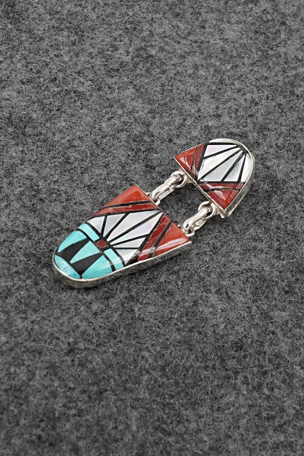 Multi-Stone & Sterling Silver Pendant and Earrings Set - Ola Eriacho