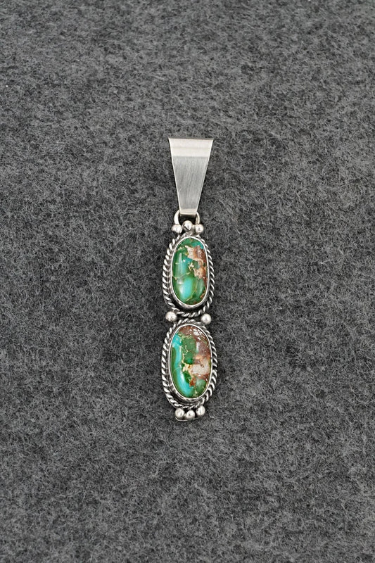 Turquoise & Sterling Silver Pendant - Rena Begay