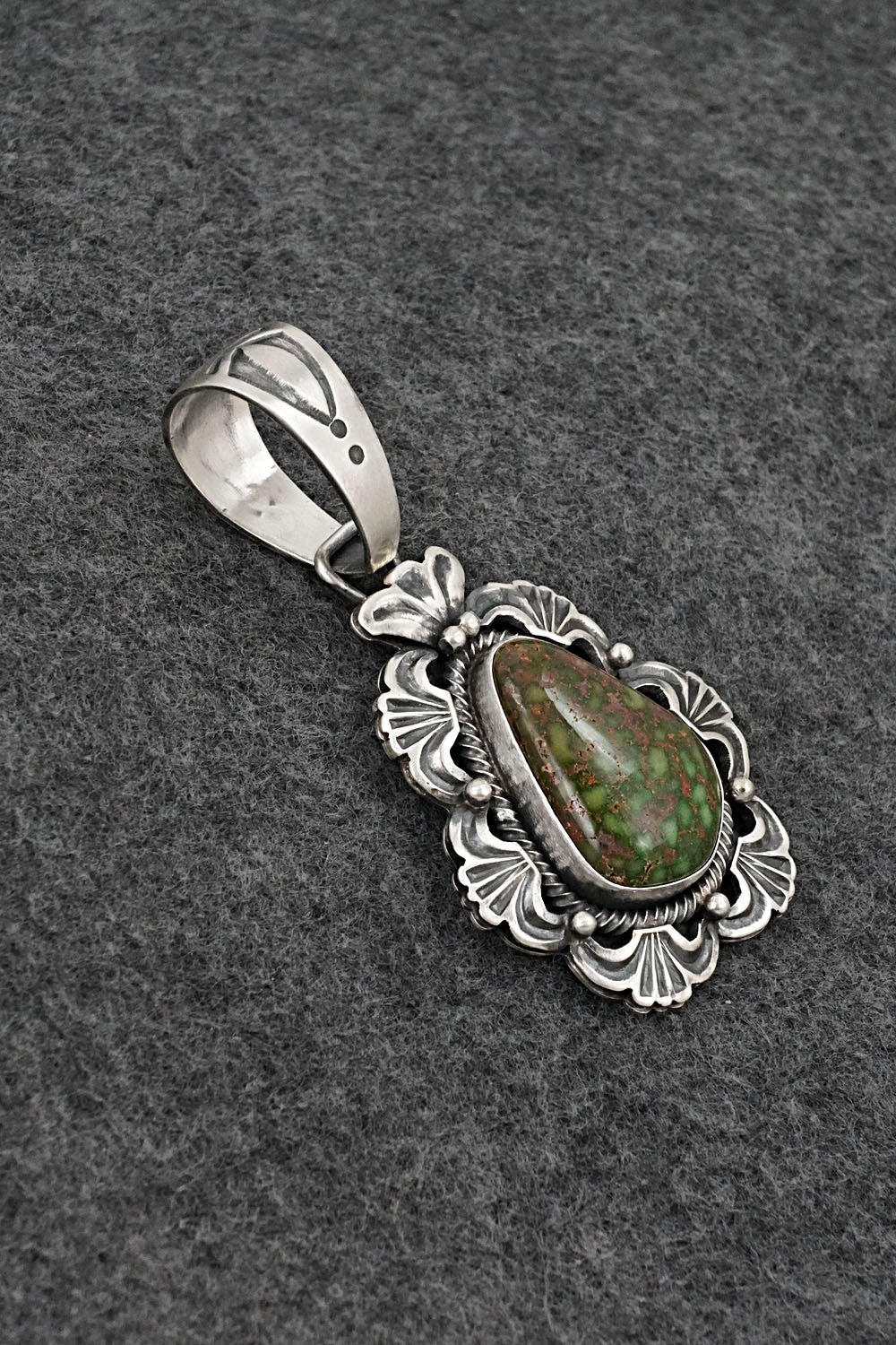 Turquoise & Sterling Silver Pendant - Mark Yazzie