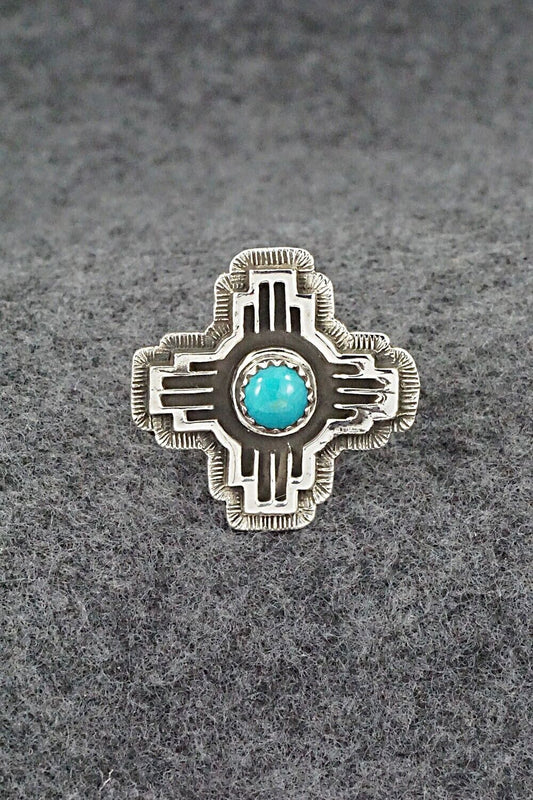 Turquoise and Sterling Silver Ring - Paige Gordon - Size 7