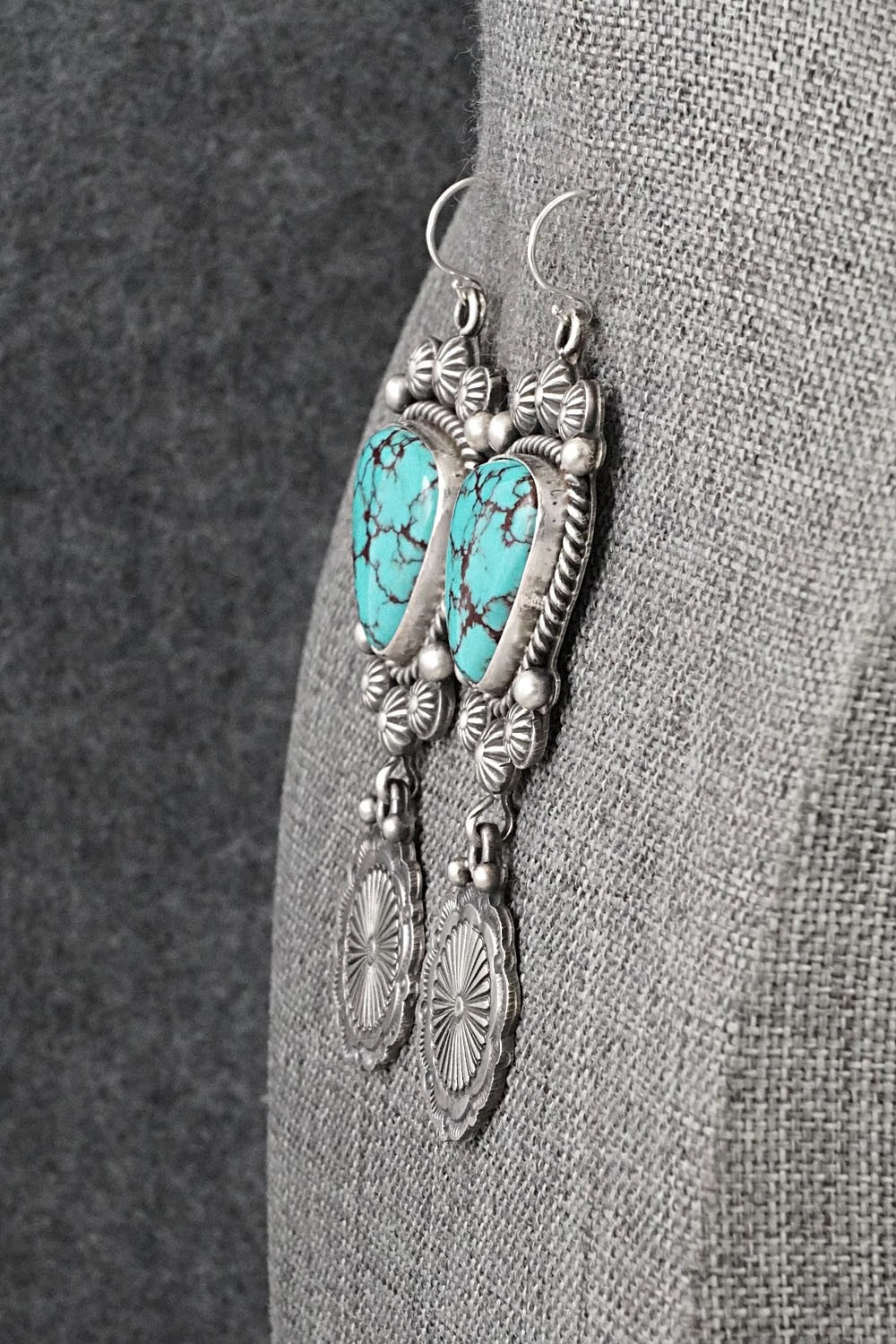 Turquoise & Sterling Silver Earrings - Michael Calladitto