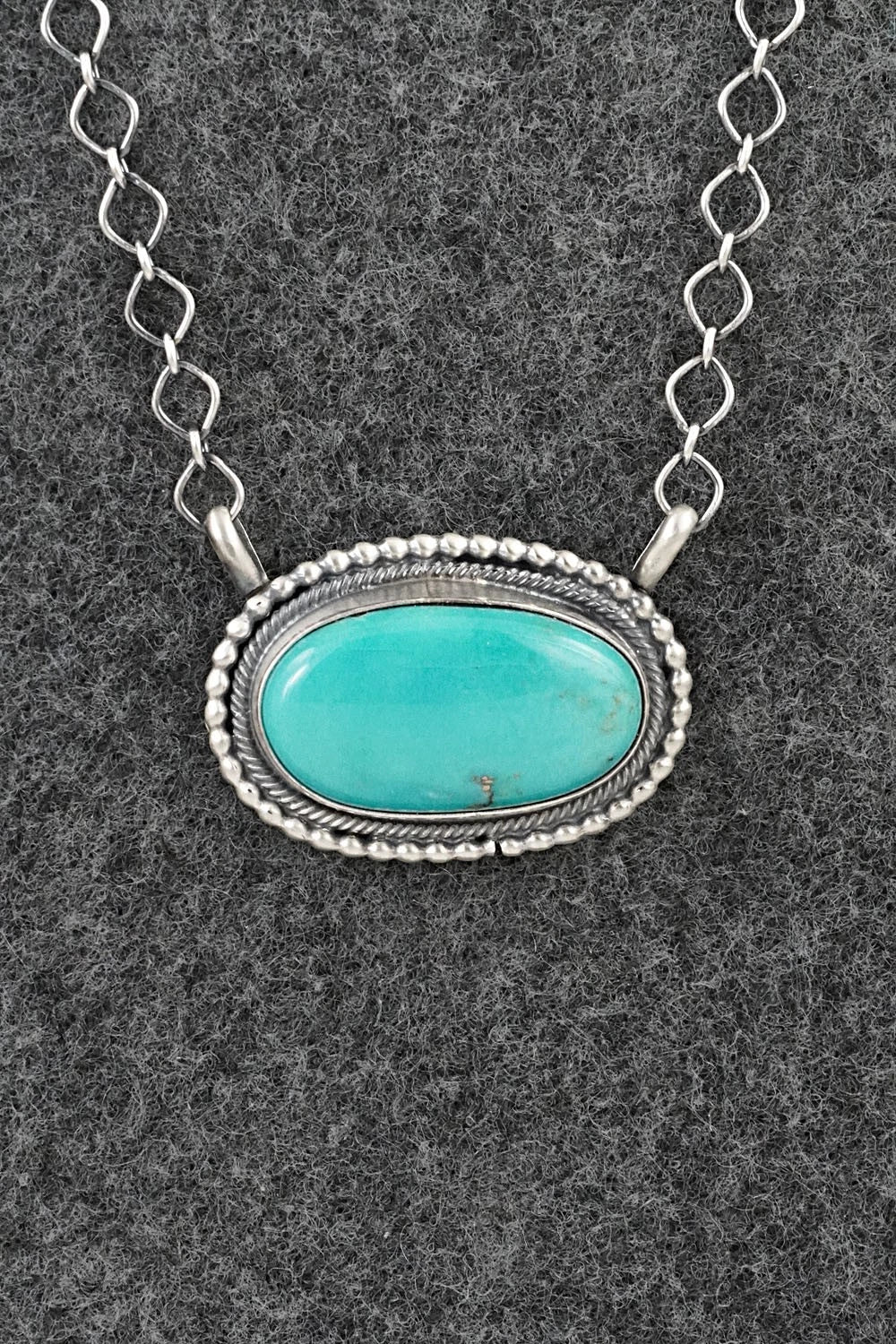 Turquoise & Sterling Silver Necklace - Darrin Livingston