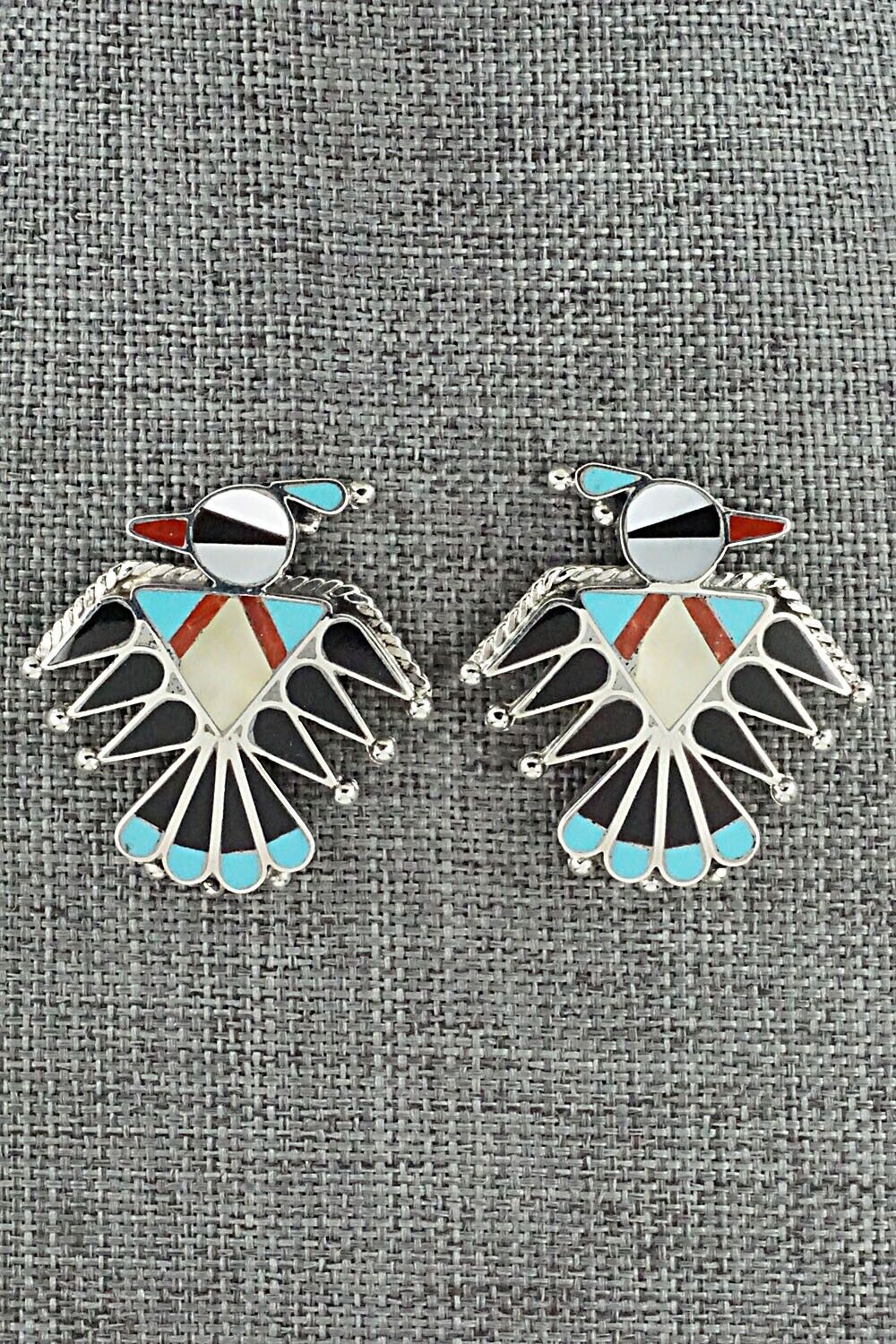 Multi Stone & Sterling Silver Inlay Necklace Set - Adrian Wallace