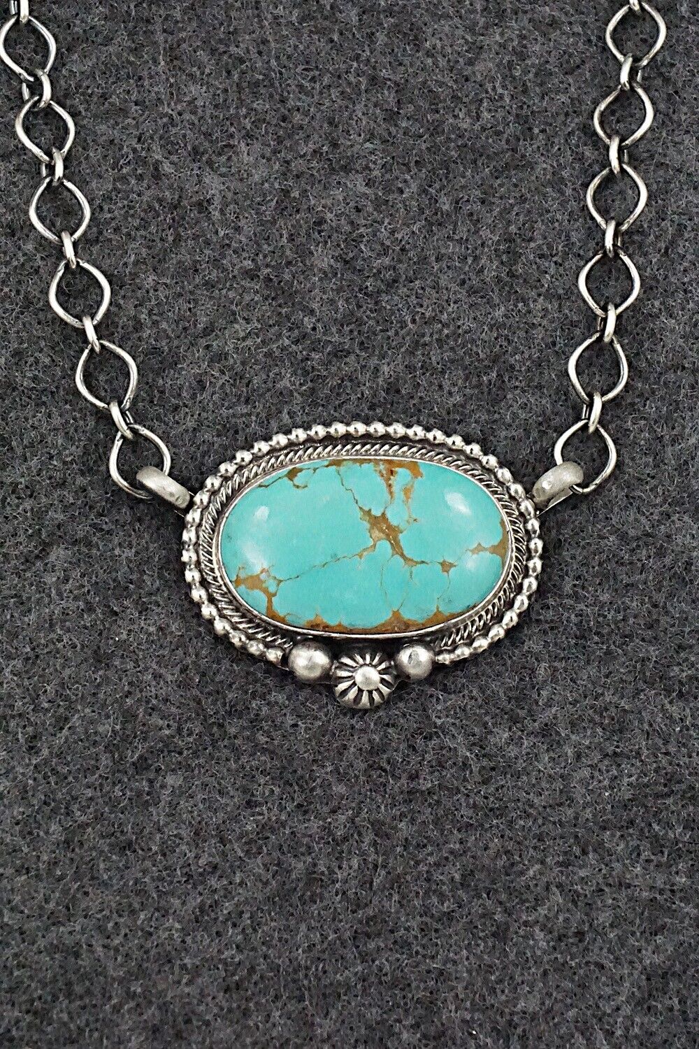 Turquoise & Sterling Silver Necklace - Kathleen Livingston