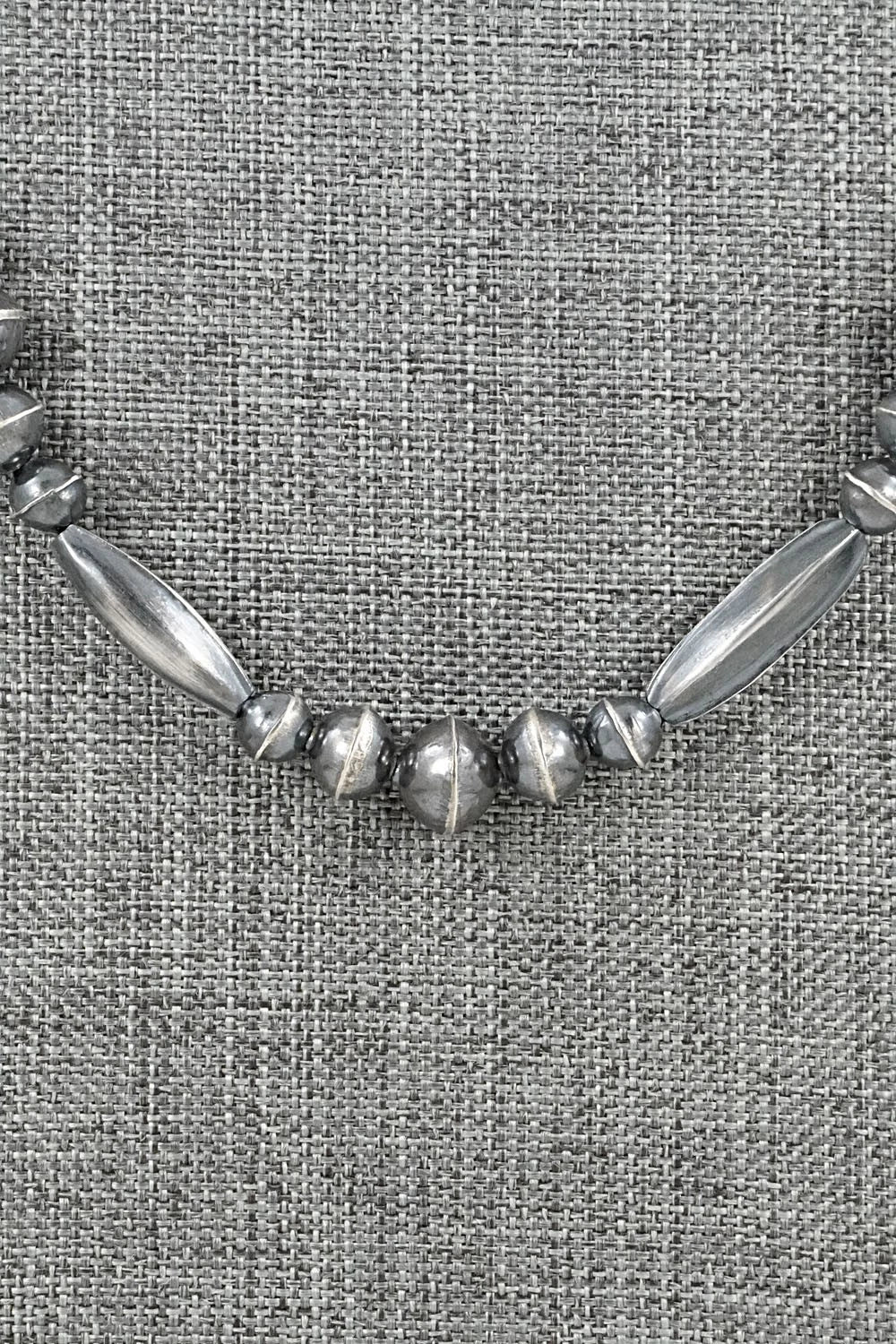 Sterling Silver Navajo Pearl Necklace 20" - Vintage