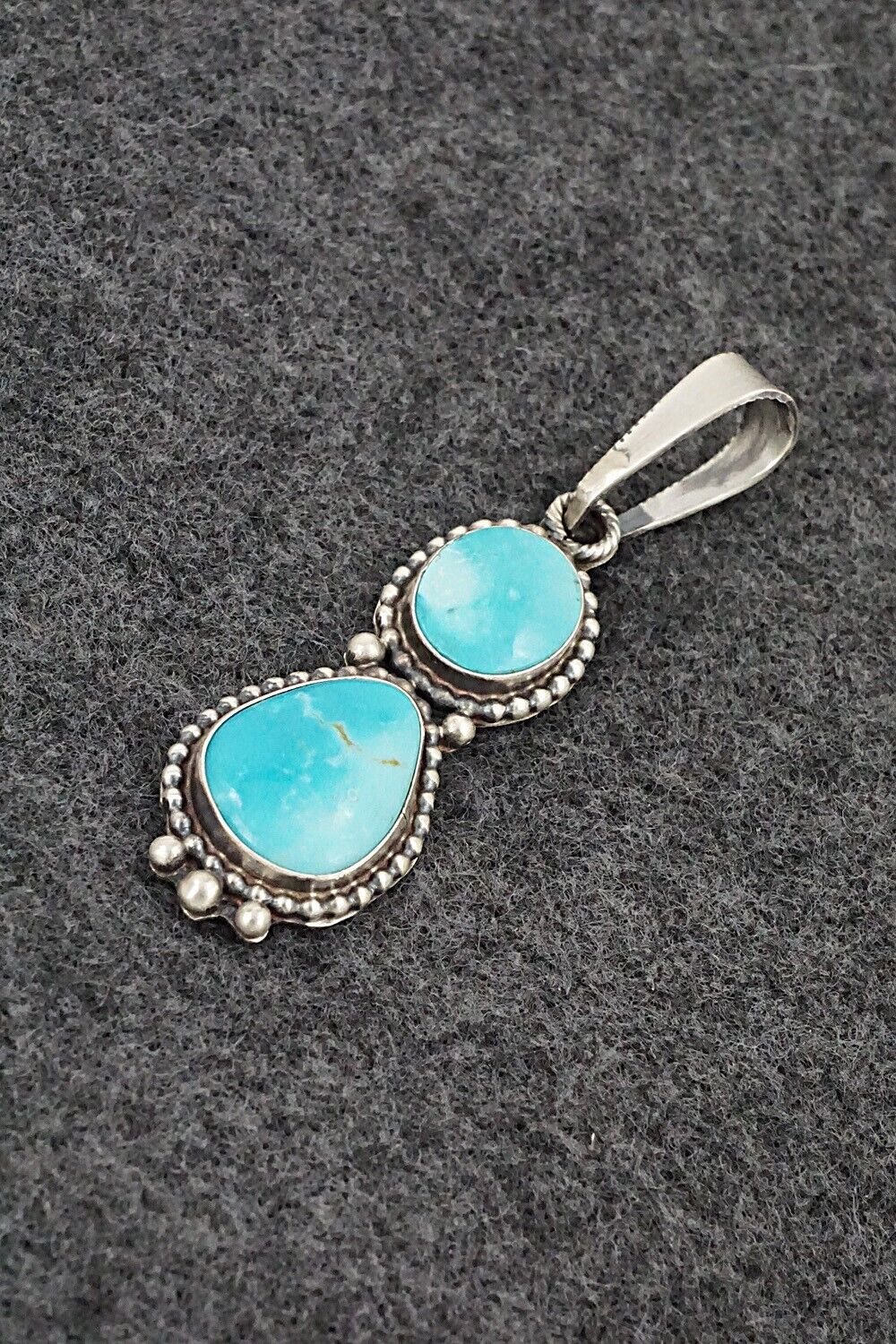 Turquoise & Sterling Silver Pendant - Jimmy Garcia