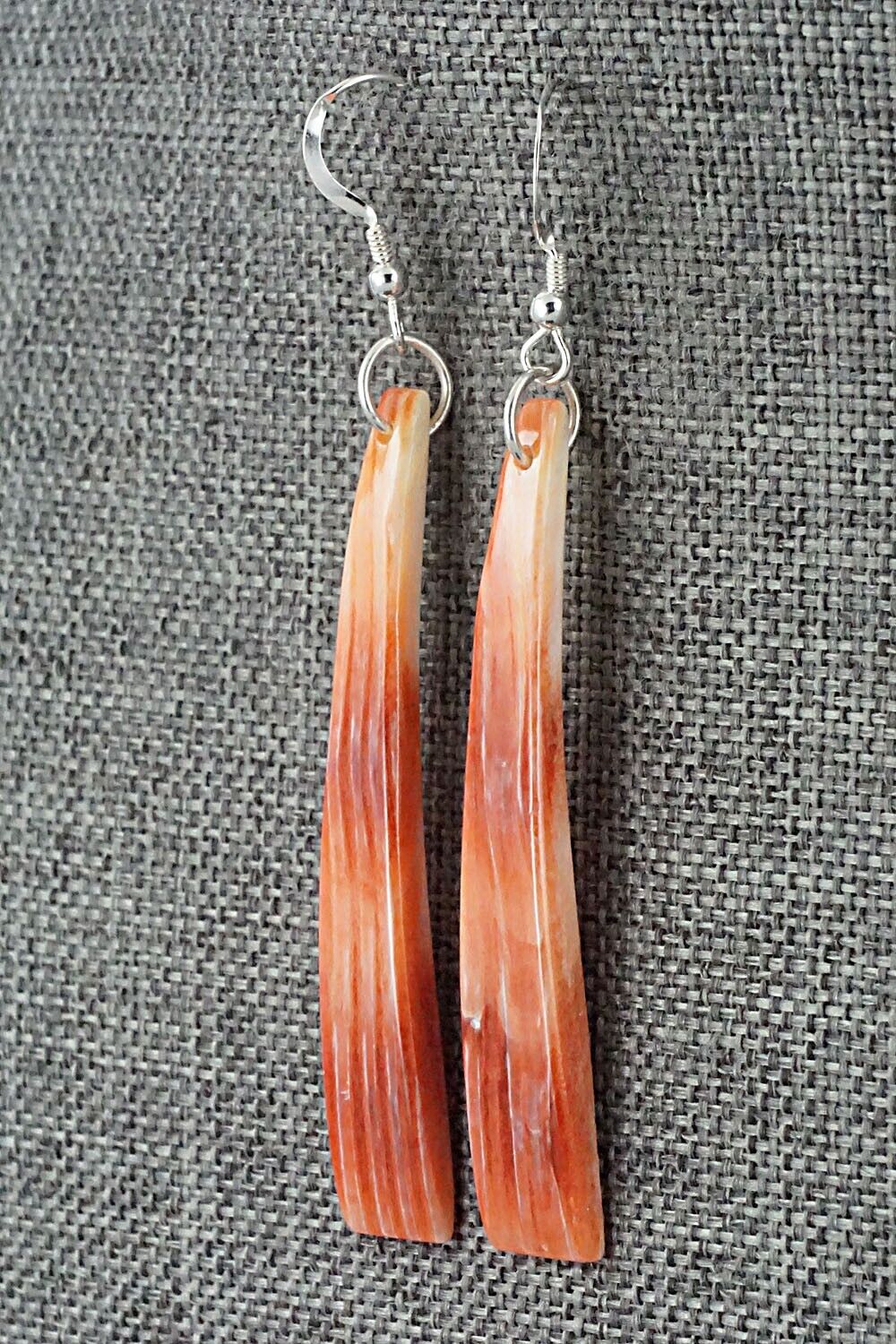Spiny Oyster & Sterling Silver Earrings - Jesus Espino