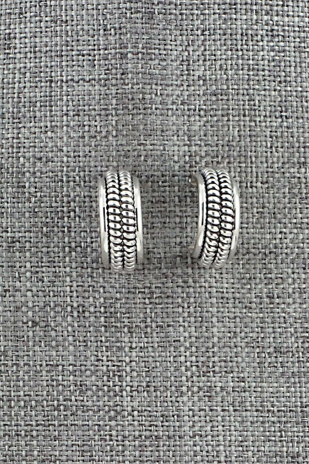 Sterling Silver Hoop Earrings - Caroline Tsosie