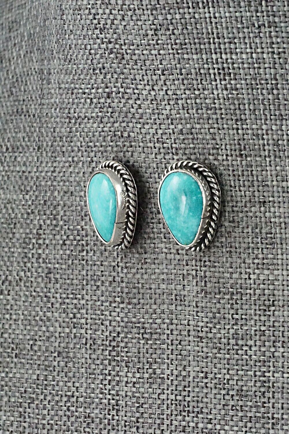 Turquoise & Sterling Silver Earrings - Marco Begaye