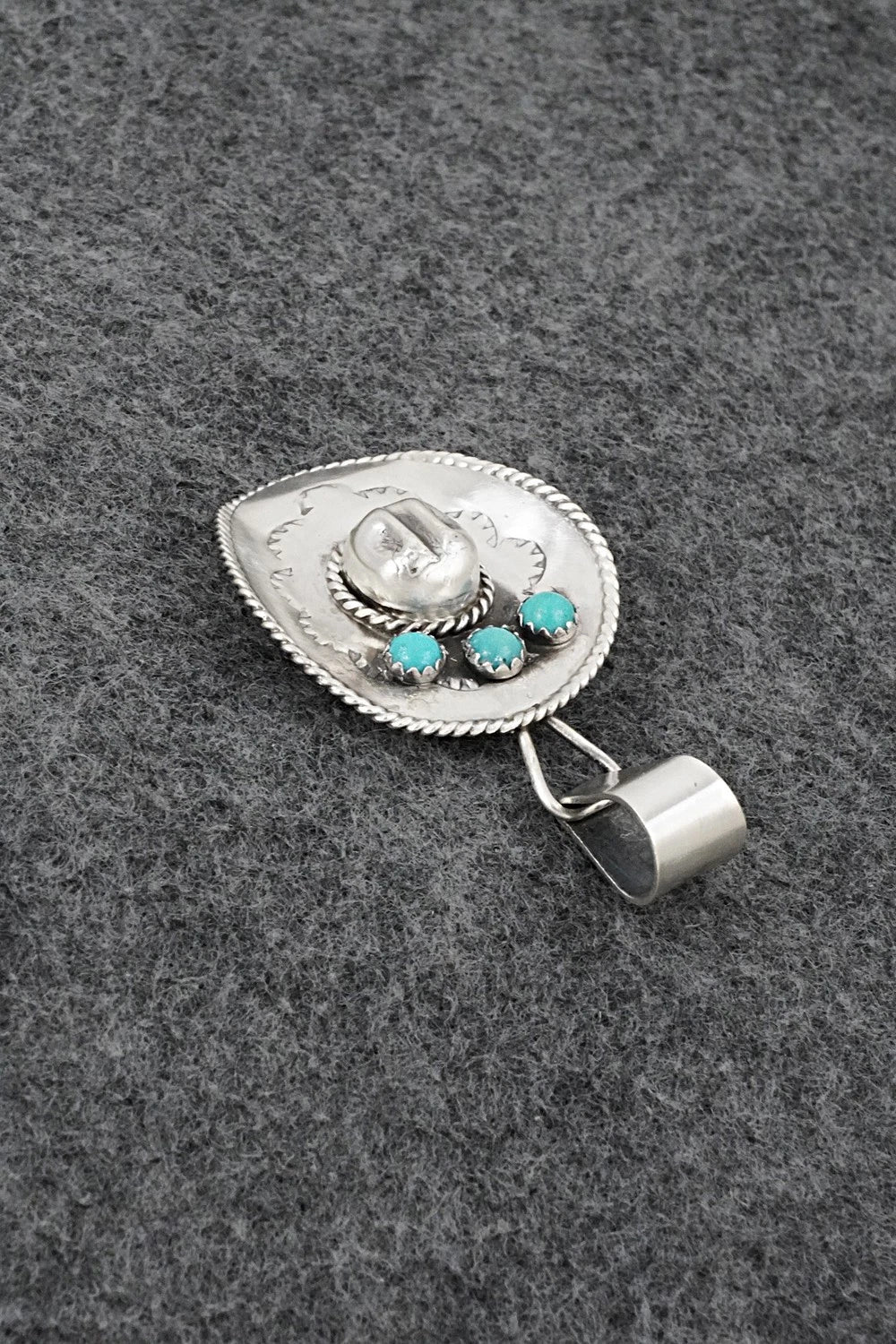 Turquoise & Sterling Silver Pendant - Davey Morgan