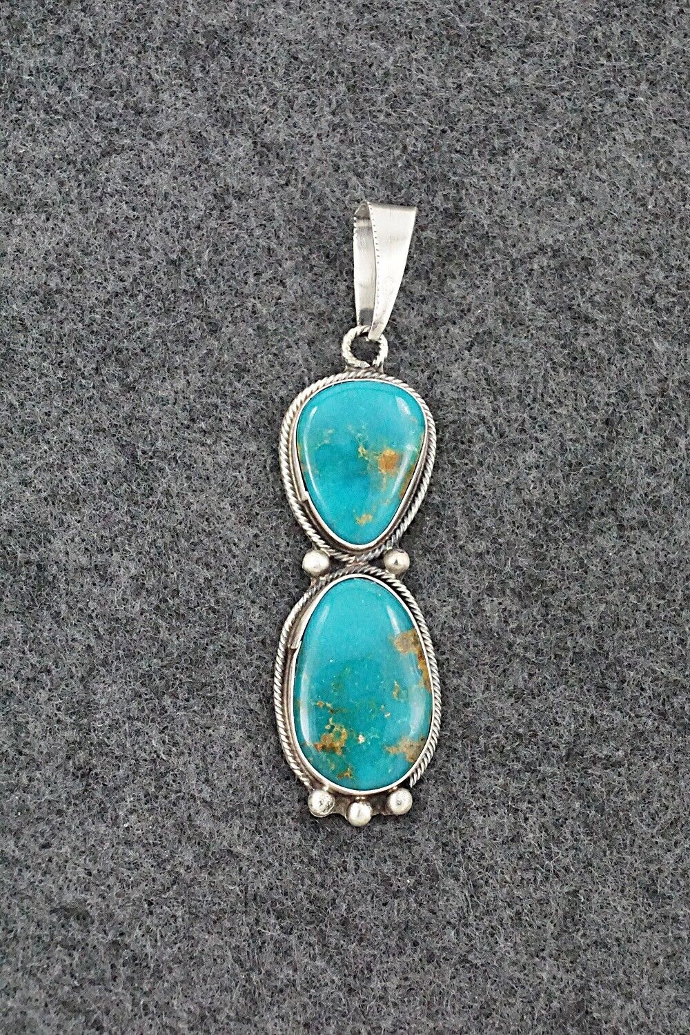 Turquoise & Sterling Silver Pendant - Jimmy Garcia